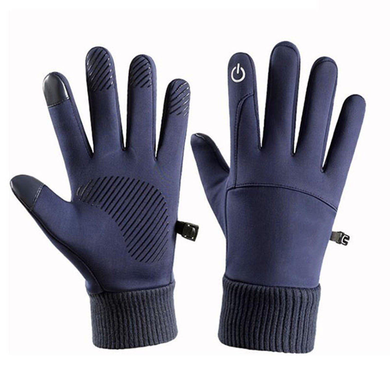 Blusmart Fahrradhandschuhe Winterhandschuhe Unisex Premium Anti-Rutsch-Verdickung grau Touchscreen