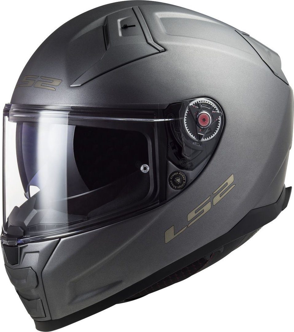LS2 Motorradhelm FF811 Vector II Solid Helm, vorbereitet für Kommunikationssystem,Notfallsystem-Polsterung (EQ