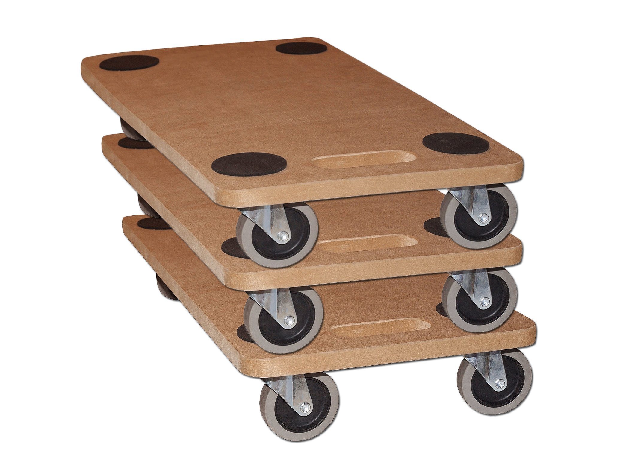 BigDean Transportroller 3x Möbelroller 250kg Rollbrett MDF, (Set, 3-St., Transportroller), Möbelroller, Möbelhund, MDF-Transportroller