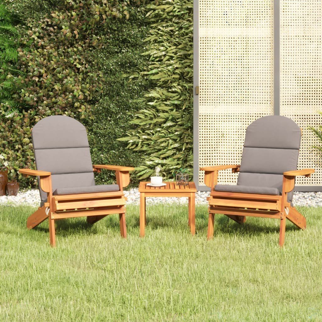 vidaXL Gartenlounge-Set 3-tlg. Garten-Lounge-Set Adirondack Massivholz, (3-tlg)