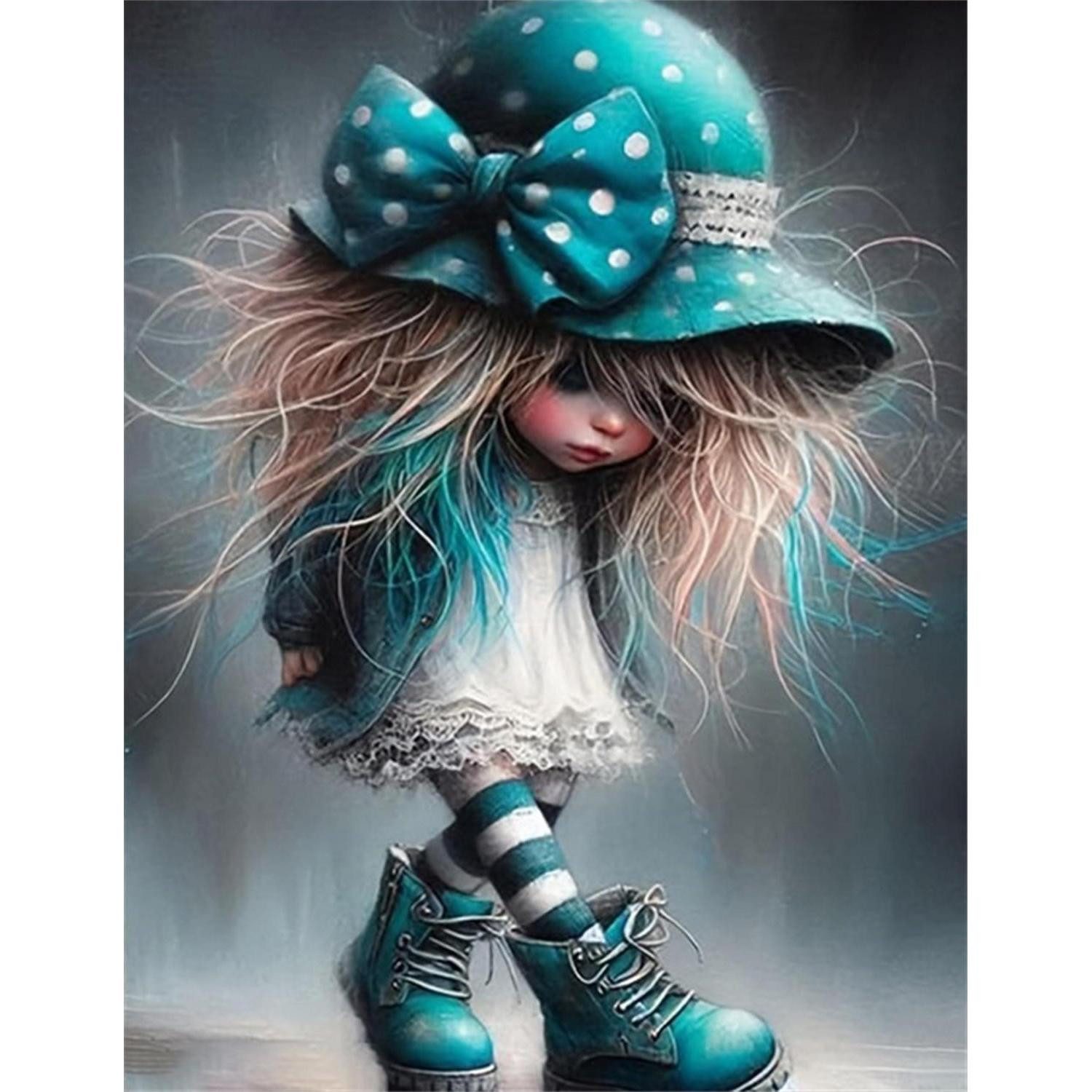 LuxusKollektion Malen nach Zahlen Malen nach Zahlen Erwachsene Girl Set (1-St)