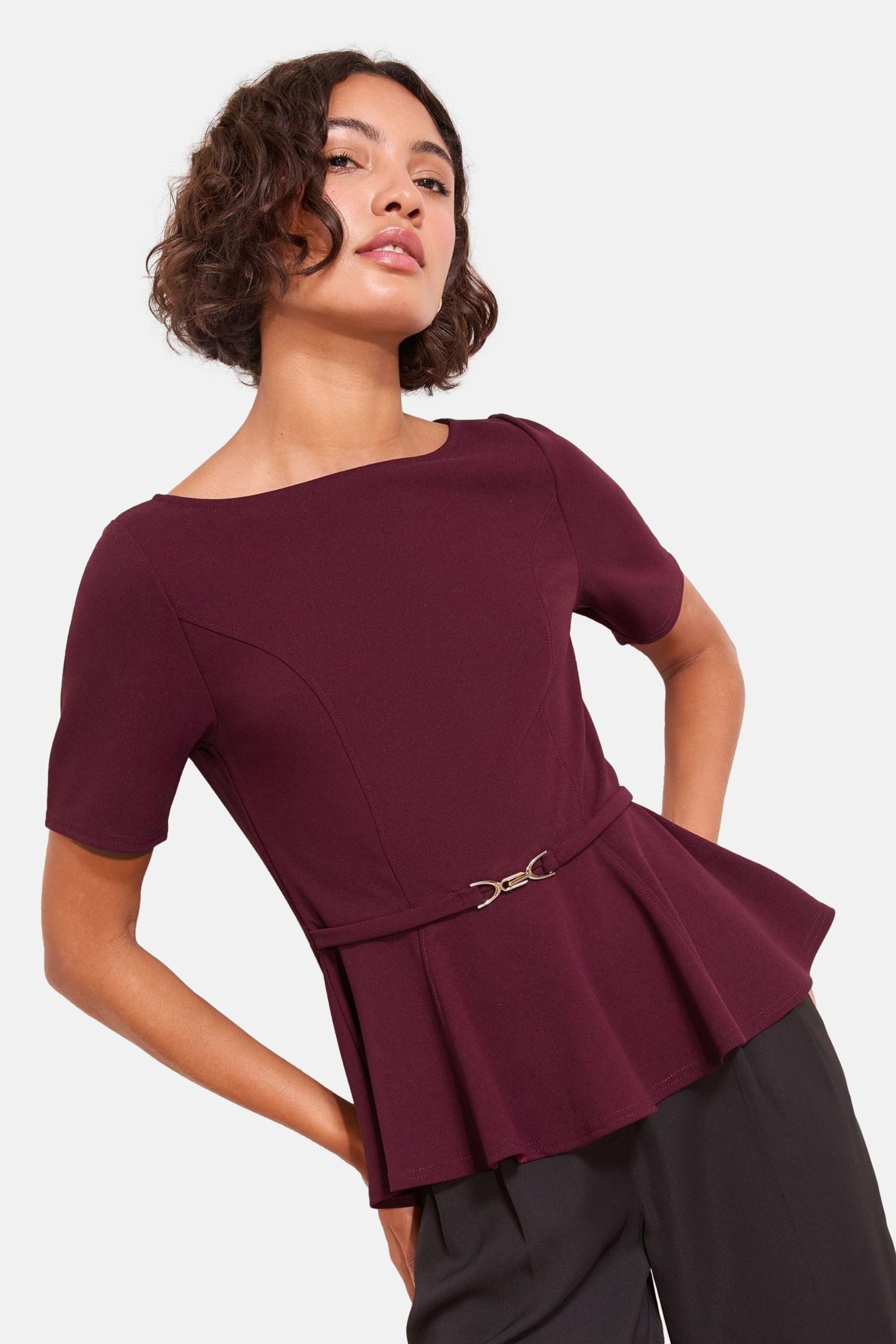 Friends Like These Kurzarmbluse Friends Like These Schößchen-Top mit Trense günstig online kaufen