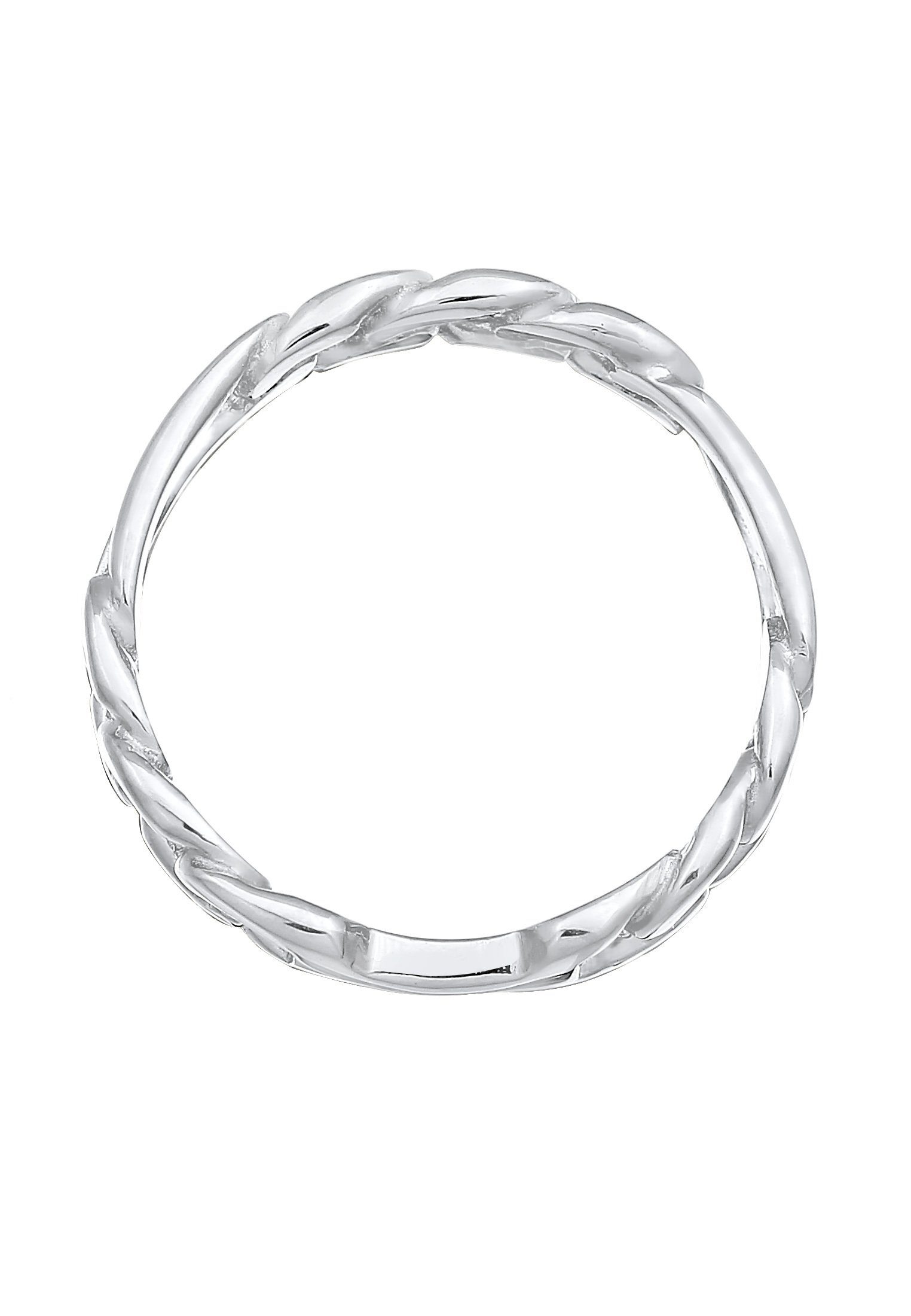 Elli Fingerring Bandring Figaro Panzer Glieder Chunky 925 Silber
