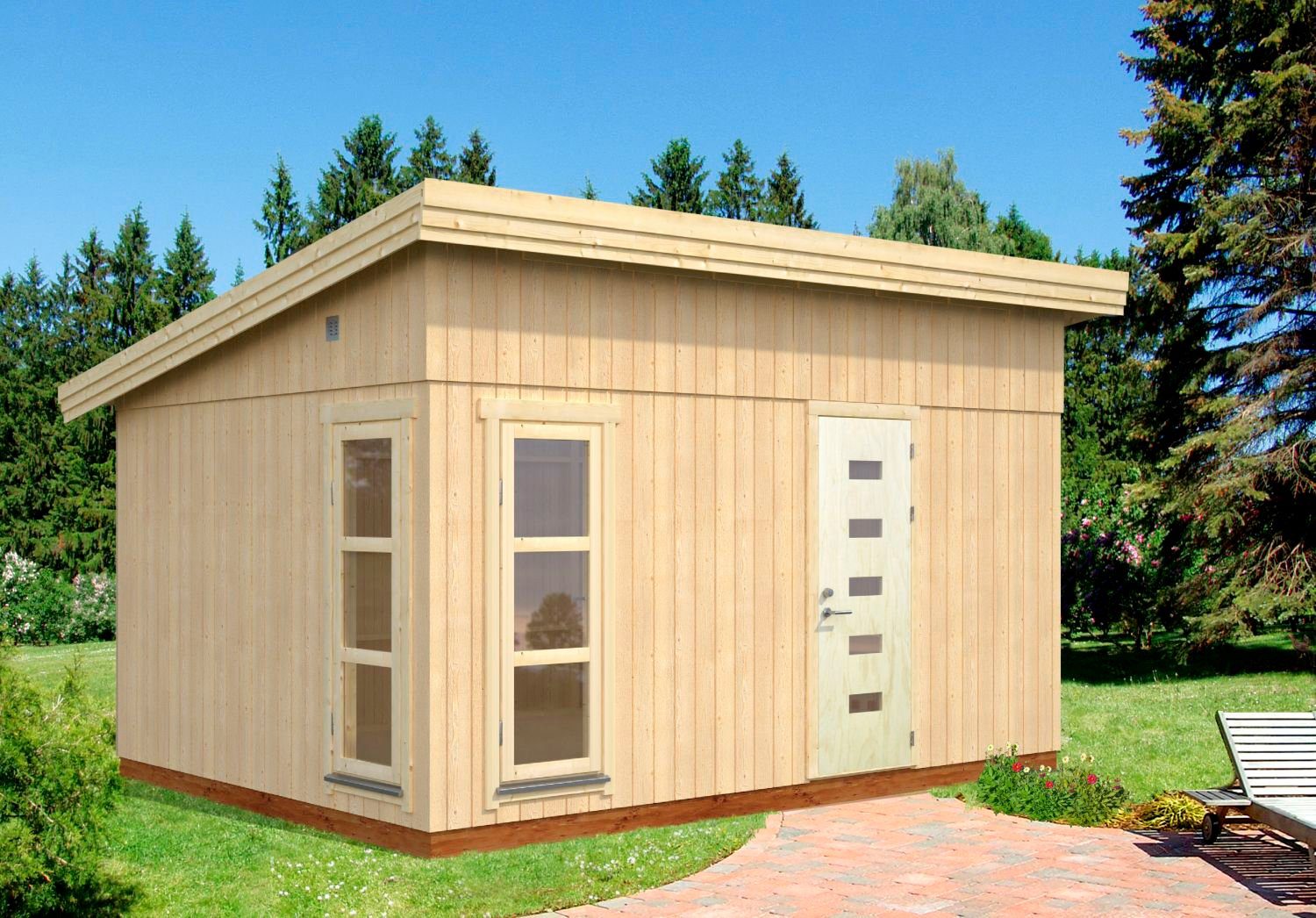 Palmako Gartenhaus Nordic Haus Etta, BxT: 502x390 cm, inklusive Fußboden