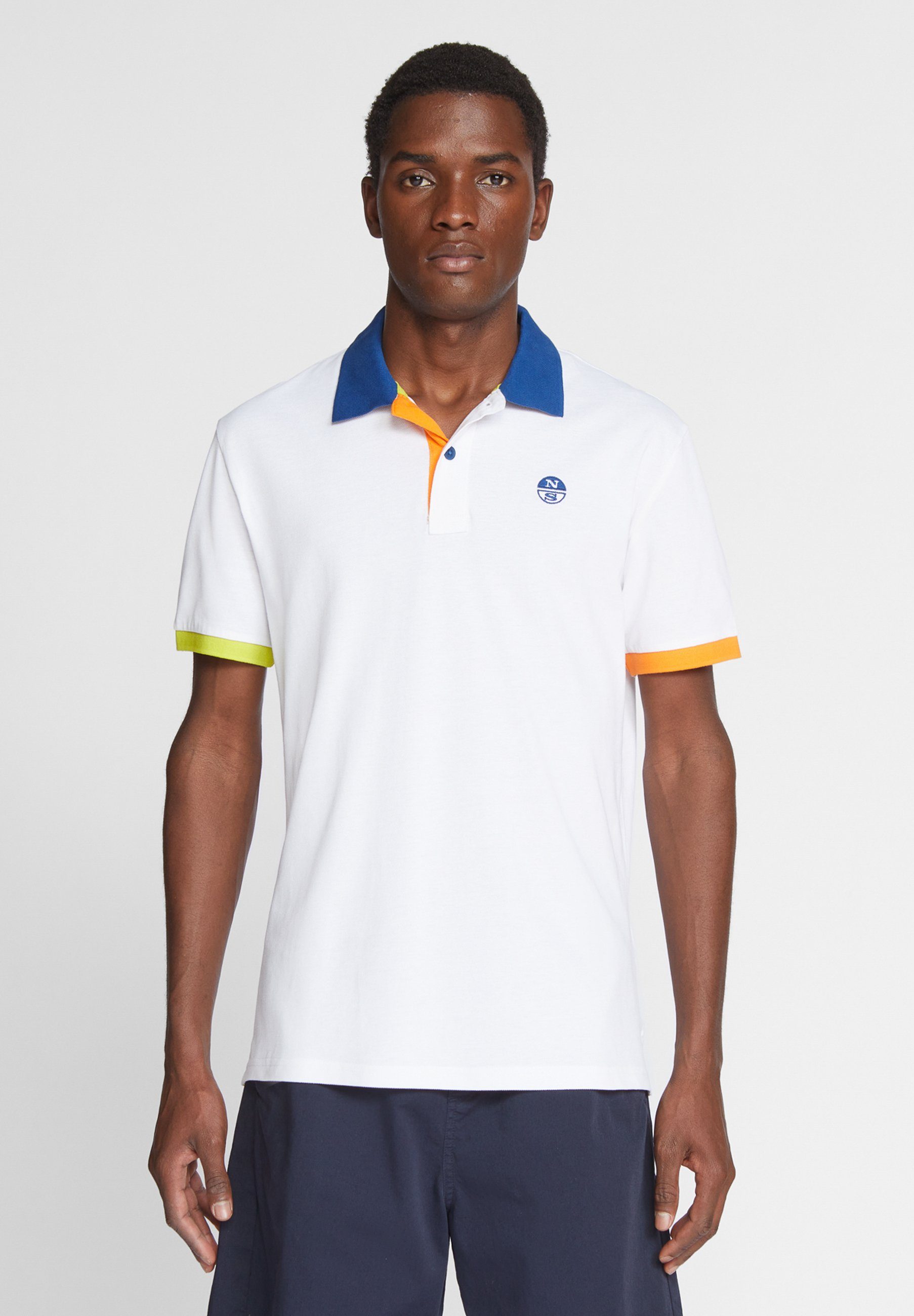 North Sails Poloshirt Polo mit Colour-Block weiss