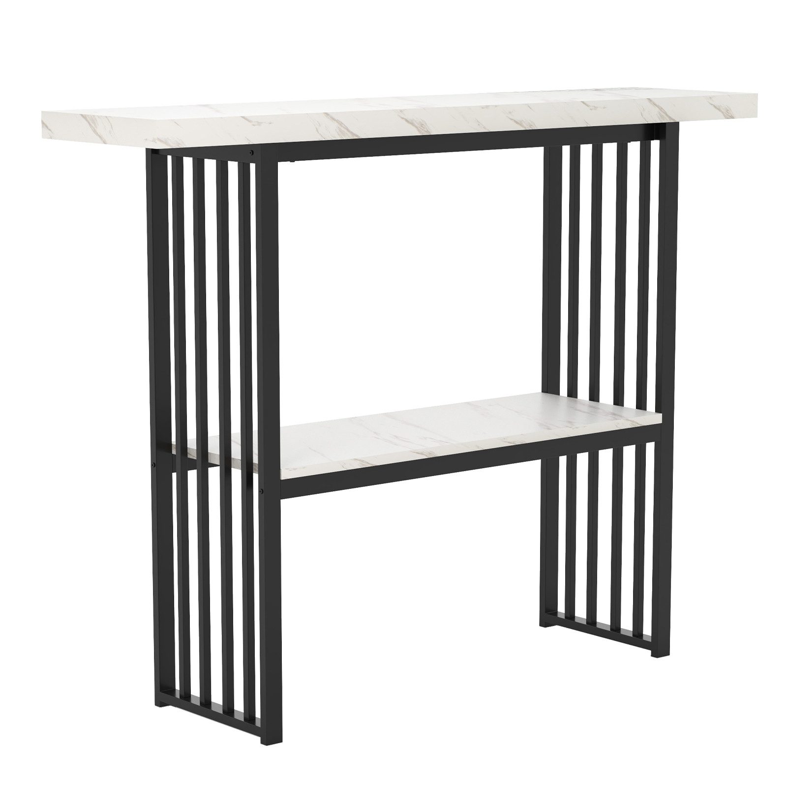 COSTWAY Konsolentisch, Marmor, schmal, mit 2 günstig online kaufen
