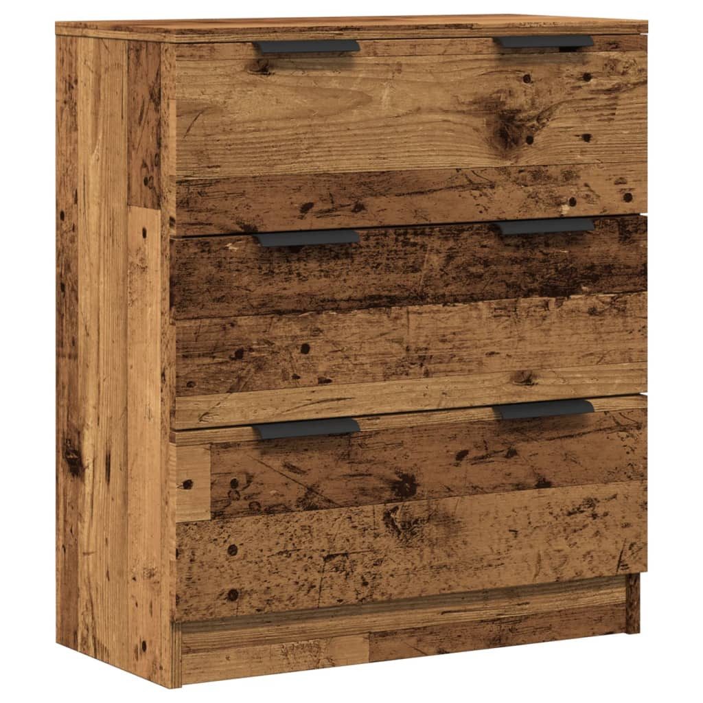 vidaXL Kommode NA Kommode Schubladenschrank Sideboard Altholz-Optik 60x30x70 cm Spanp
