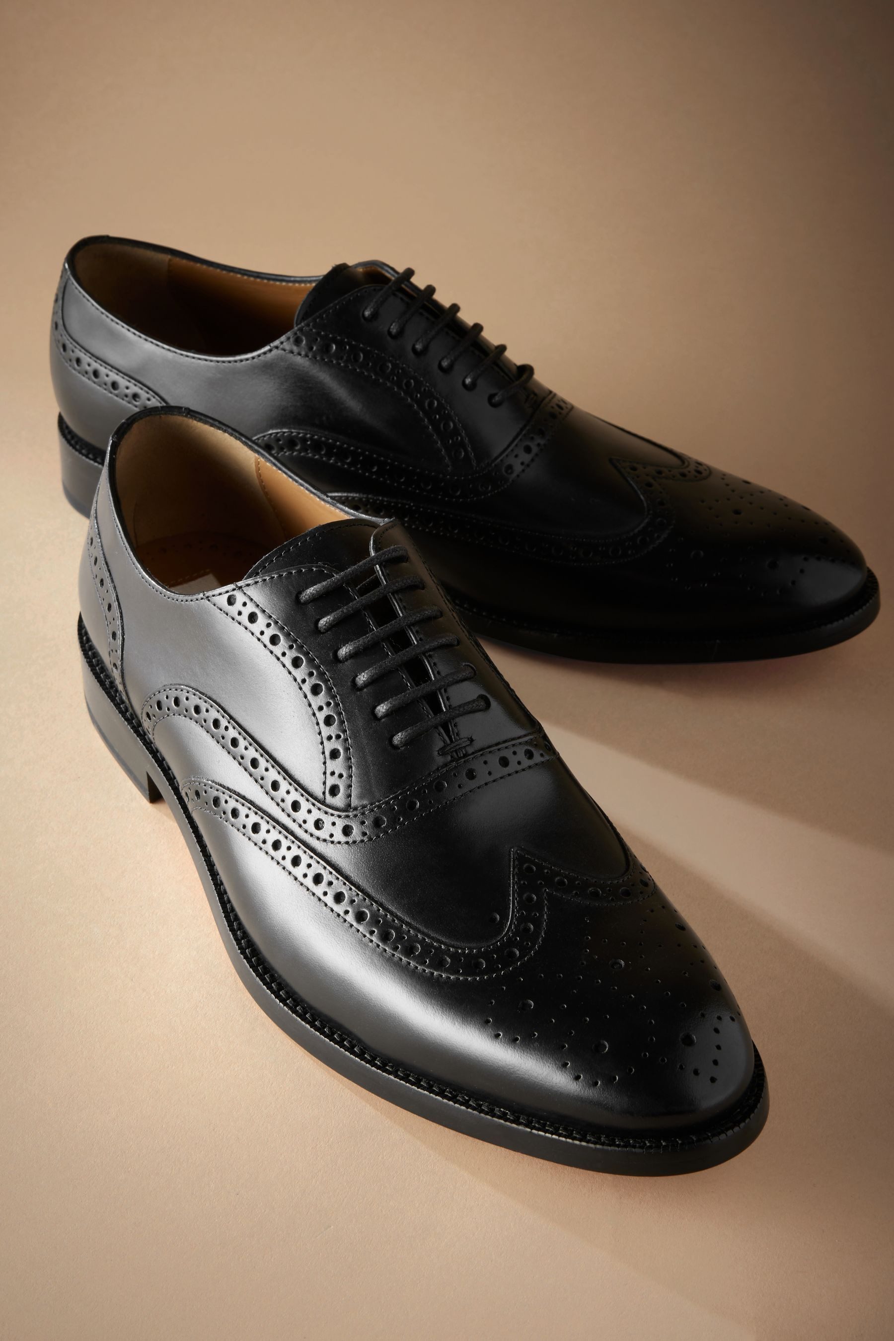 Next Signature Brogues aus Leder, weite Passform Budapester (1-tlg)