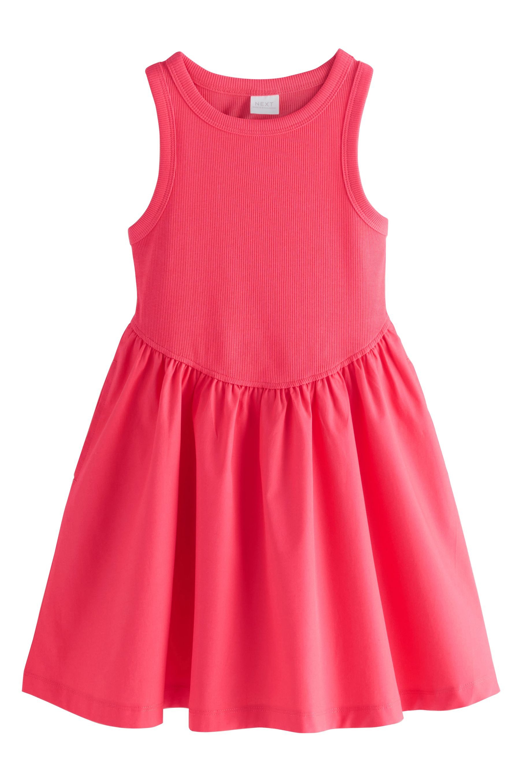 Next Jerseykleid Ärmelloses Kleid aus Jersey-Stoff-Mix (1-tlg)