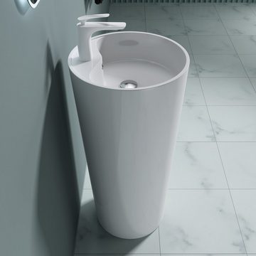 doporro Waschbecken doporro 45x45x90cm Design Standwaschbecken Col35 Gussmarmor Waschsäule