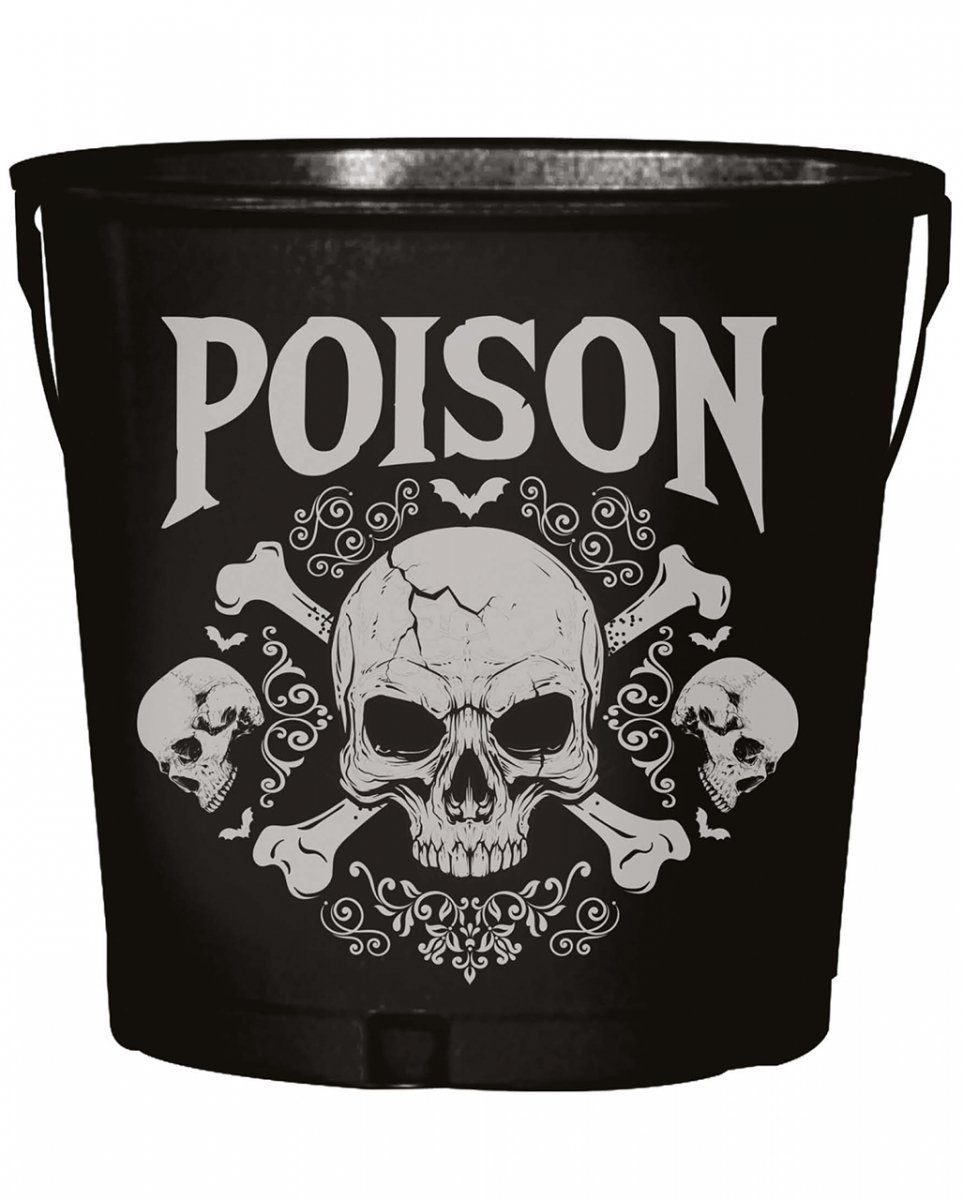 Horror-Shop Dekofigur Halloween Gothic Skull ";Poison"; Metall
