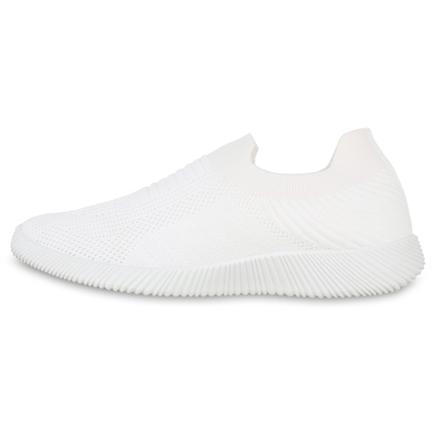 VAN HILL 841648 Laufschuh Damen Slip Ons Sportschuhe Sportliche Strick Profil-Sohle