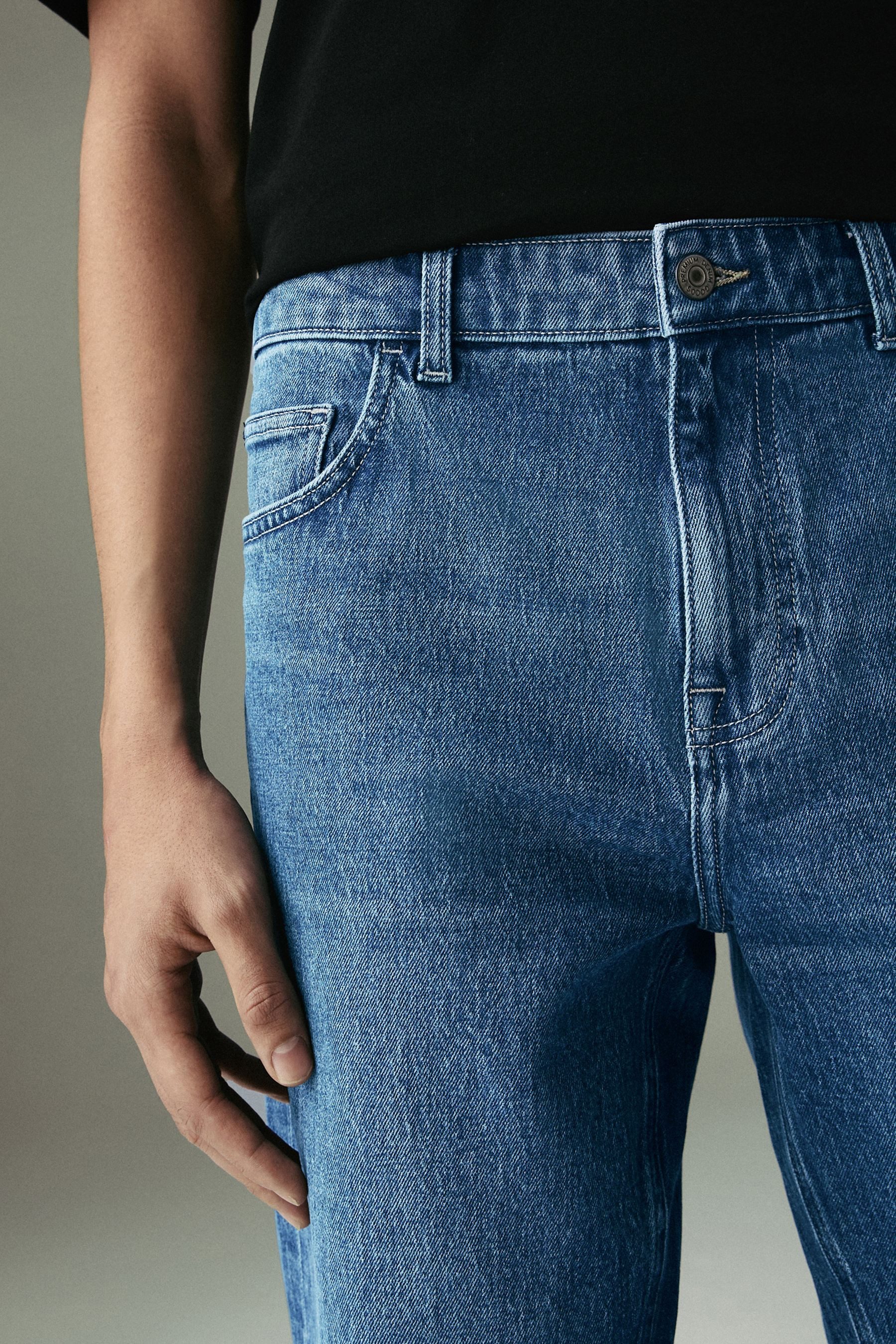 Next Straight-Jeans Authentic Straight Fit Stretchjeans, Vintage-Look (1-tlg)