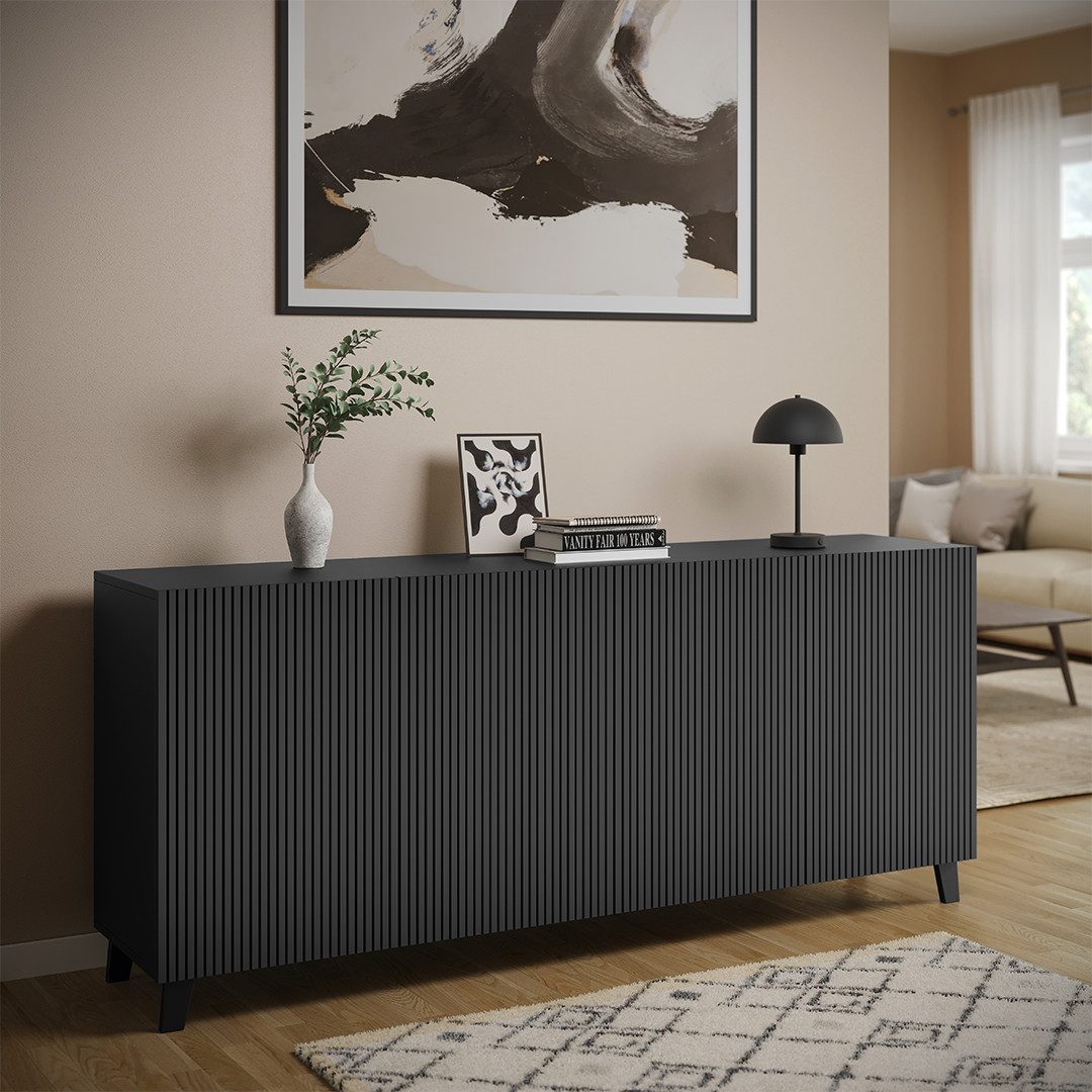 Bellamio TV-Schrank Tana in schwarz Sideboard günstig online kaufen