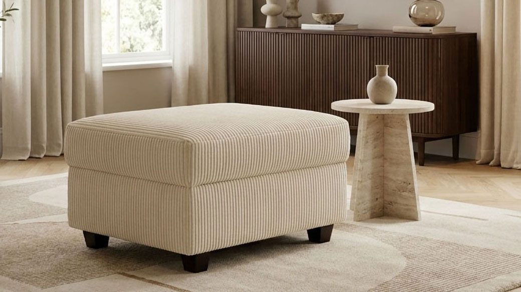 OTTO home Hocker Faxe, Polsterhocker passend zum Sofa, Breite 67 cm, individuell kombinieren