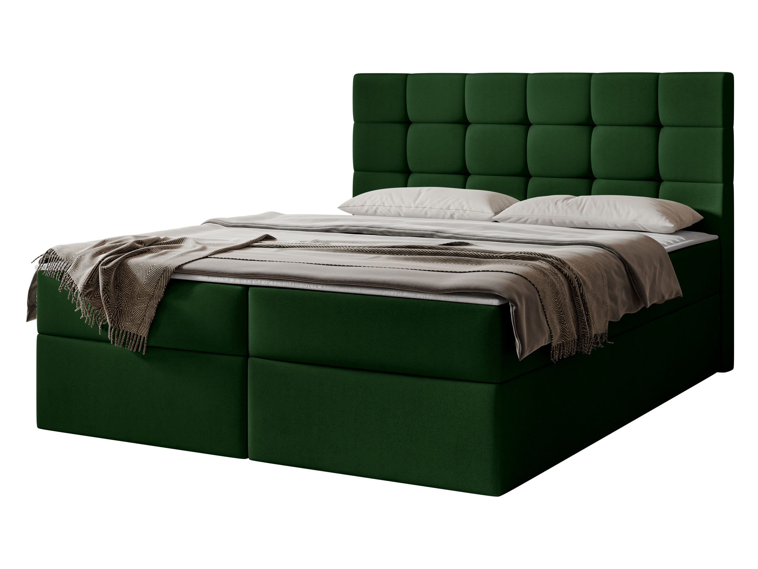 MIRJAN24 Boxspringbett Luanda (Bonell-Matratze und Topperr), mit zwei Bettkästen für die Bettwäsche