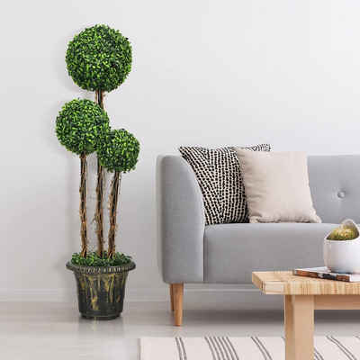 Kunstpflanze im Topf Zimmerpflanzen Buchsbaum, KOMFOTTEU, Höhe 115 cm, aus PE-Material