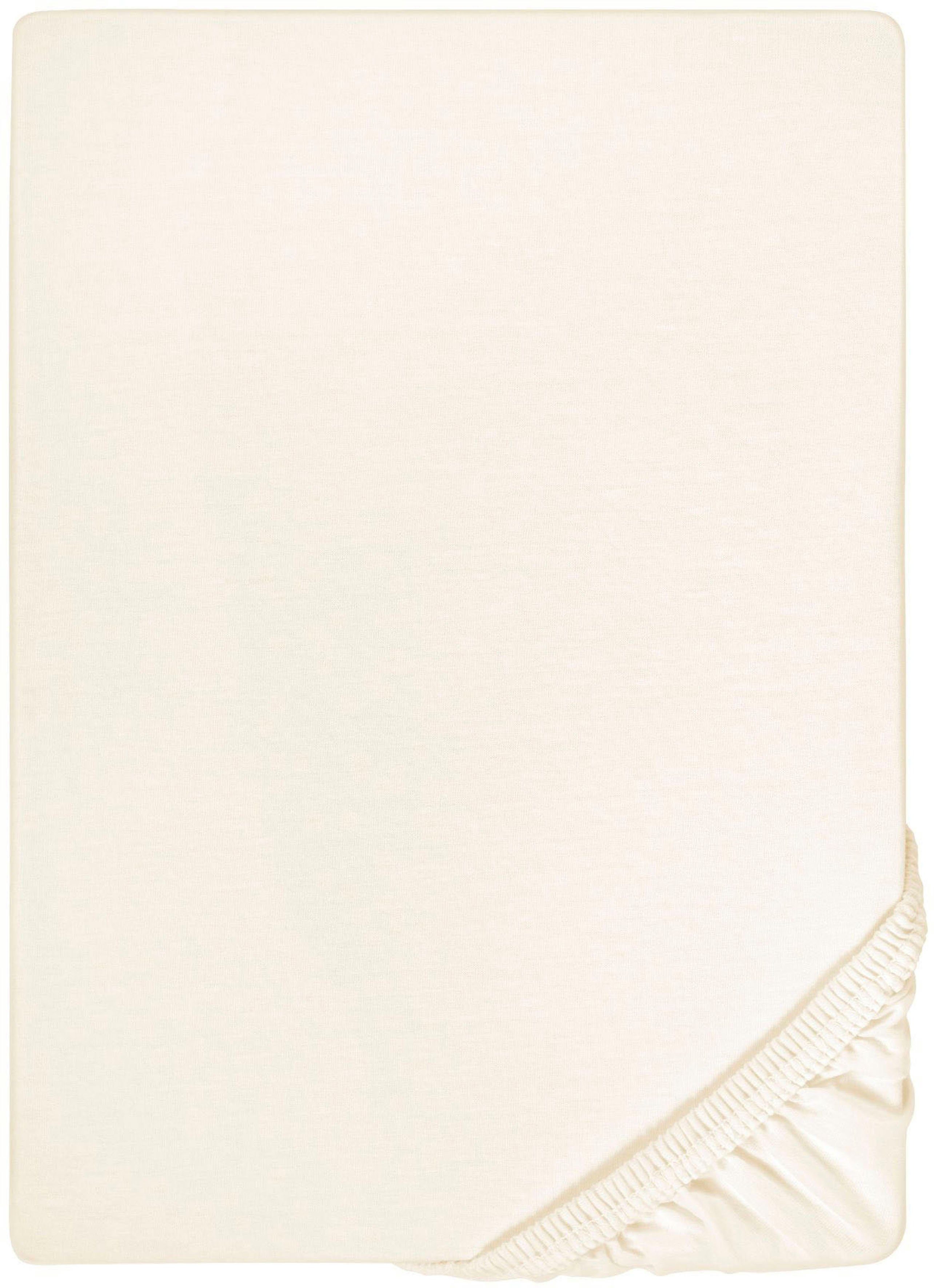 Biberna Spannbettlaken Thea, Jersey-Elasthan, Gummizug: rundum, (1 Stück), günstig online kaufen