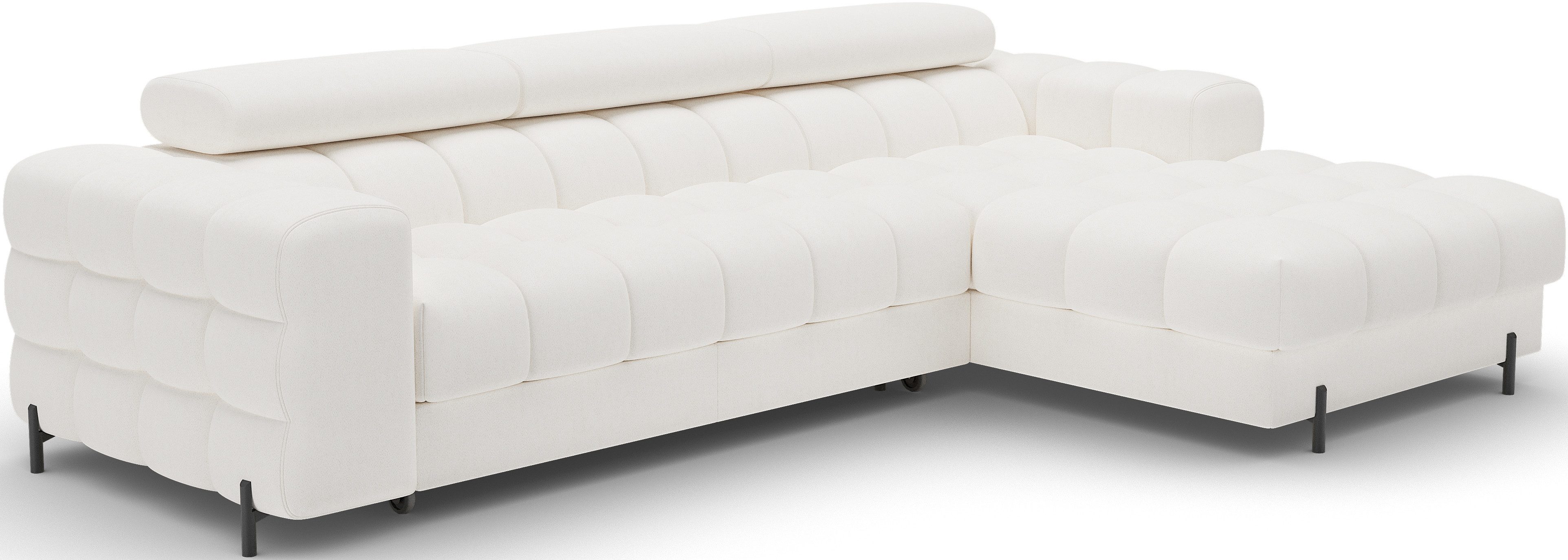 MOEBLO Ecksofa Neviro, Robuste Verarbeitung, verstellbare Kopfstützen und i günstig online kaufen