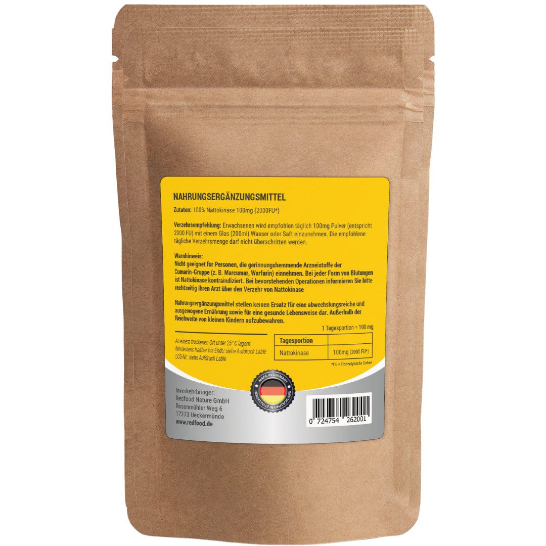 Redfood Nattokinase Pulver 100g Pulver, 1 er 1 St., 100 g