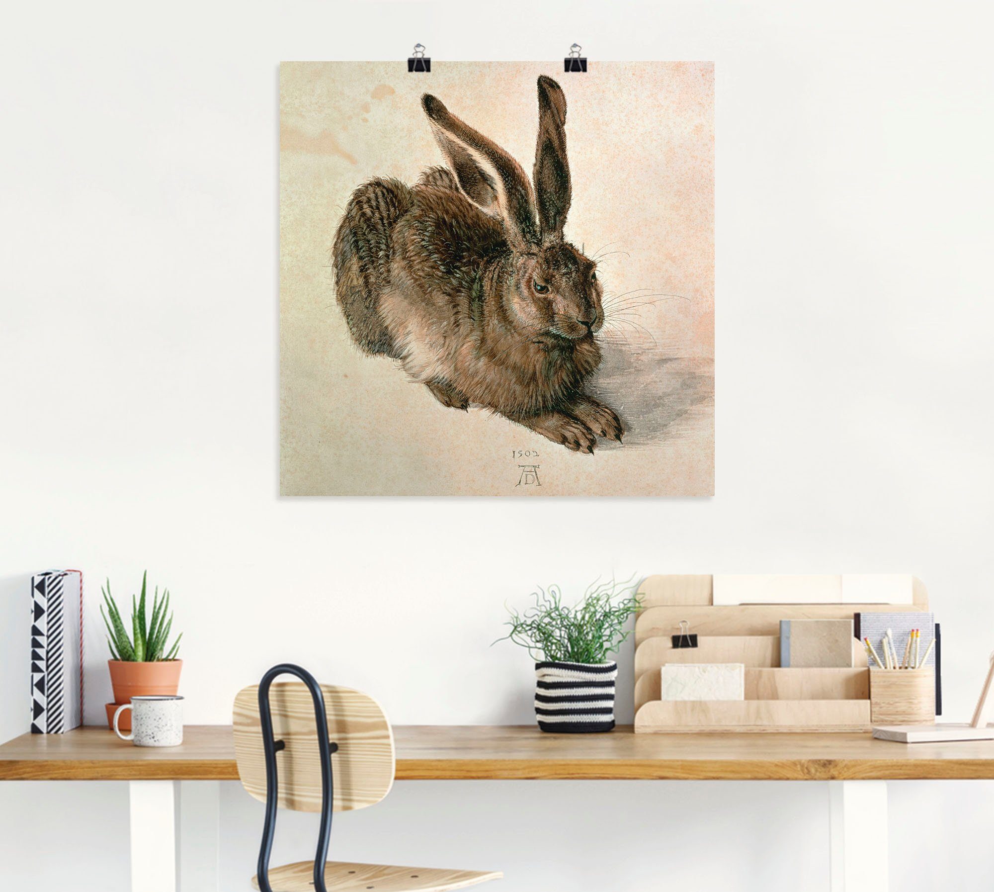 Artland Wandbild Junger Feldhase. 1502, Wildtiere (1 St), als Leinwandbild, Poster in verschied. Größen