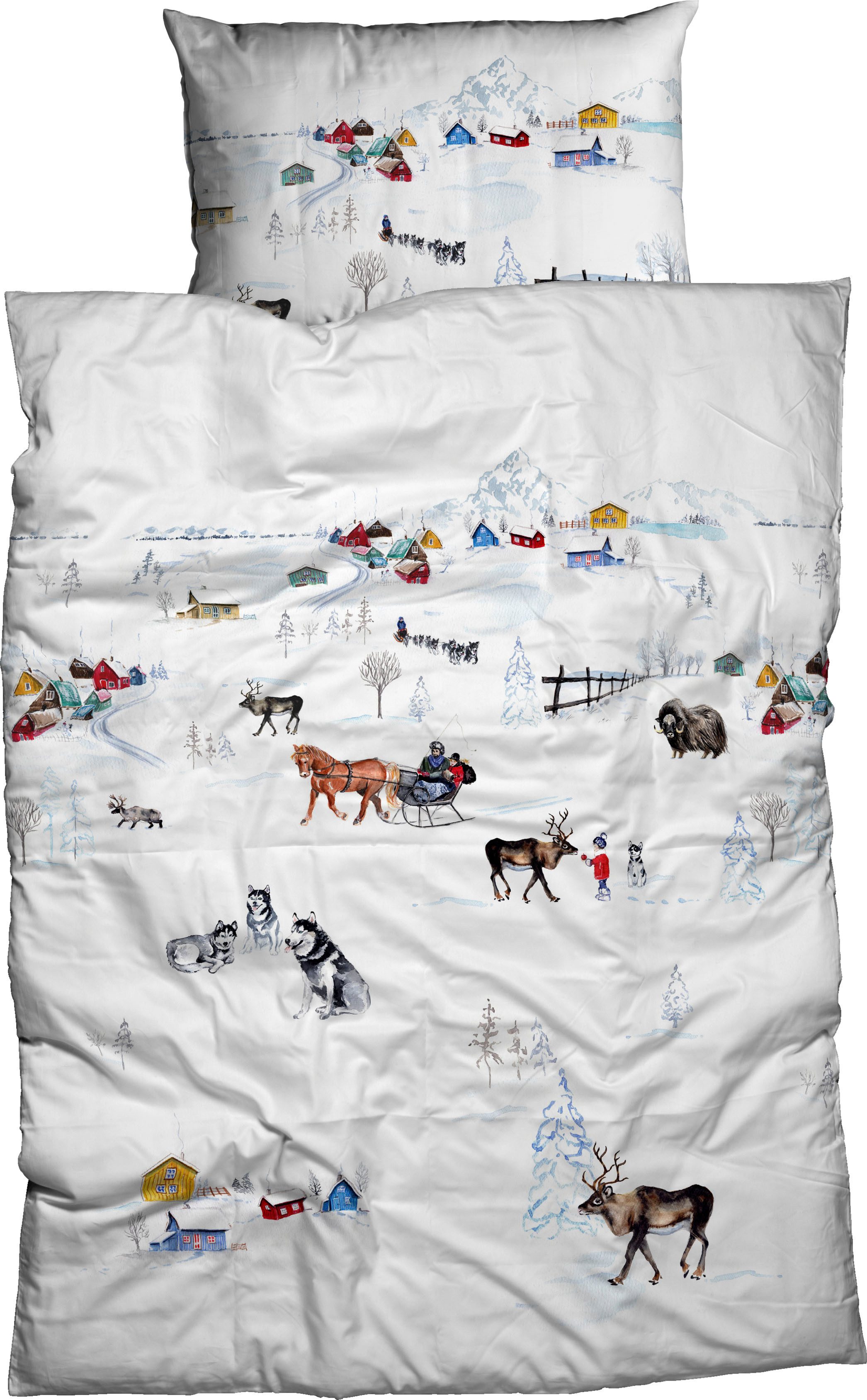 CASATEX Bettwäsche Scanda, Satin, 2 teilig, skandinavisches Design, zauberh günstig online kaufen