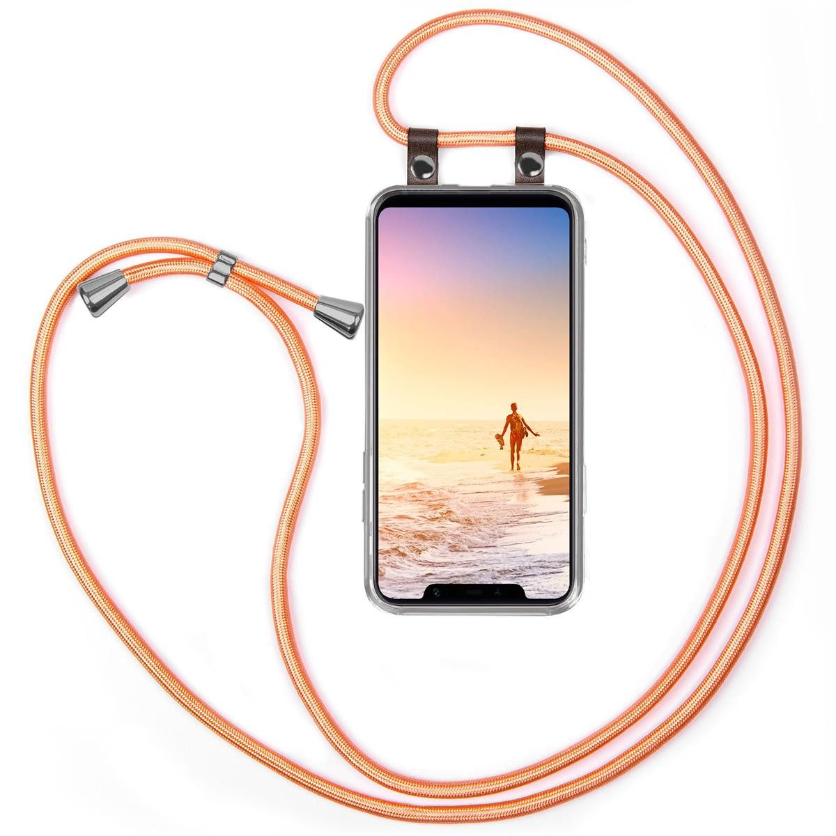 moex Handyhülle moex® Free Spirit für Xiaomi Mi 8, Hülle mit Band, Kette abnehmbar Handyband Handyhülle zum Umhängen