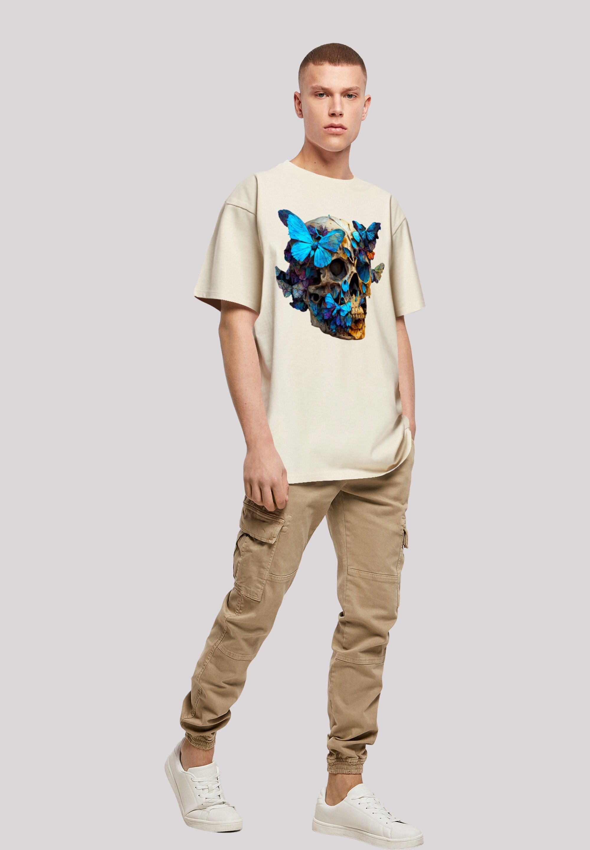 Skull sand Schmetterling T-Shirt OVERSIZE TEE F4NT4STIC Print