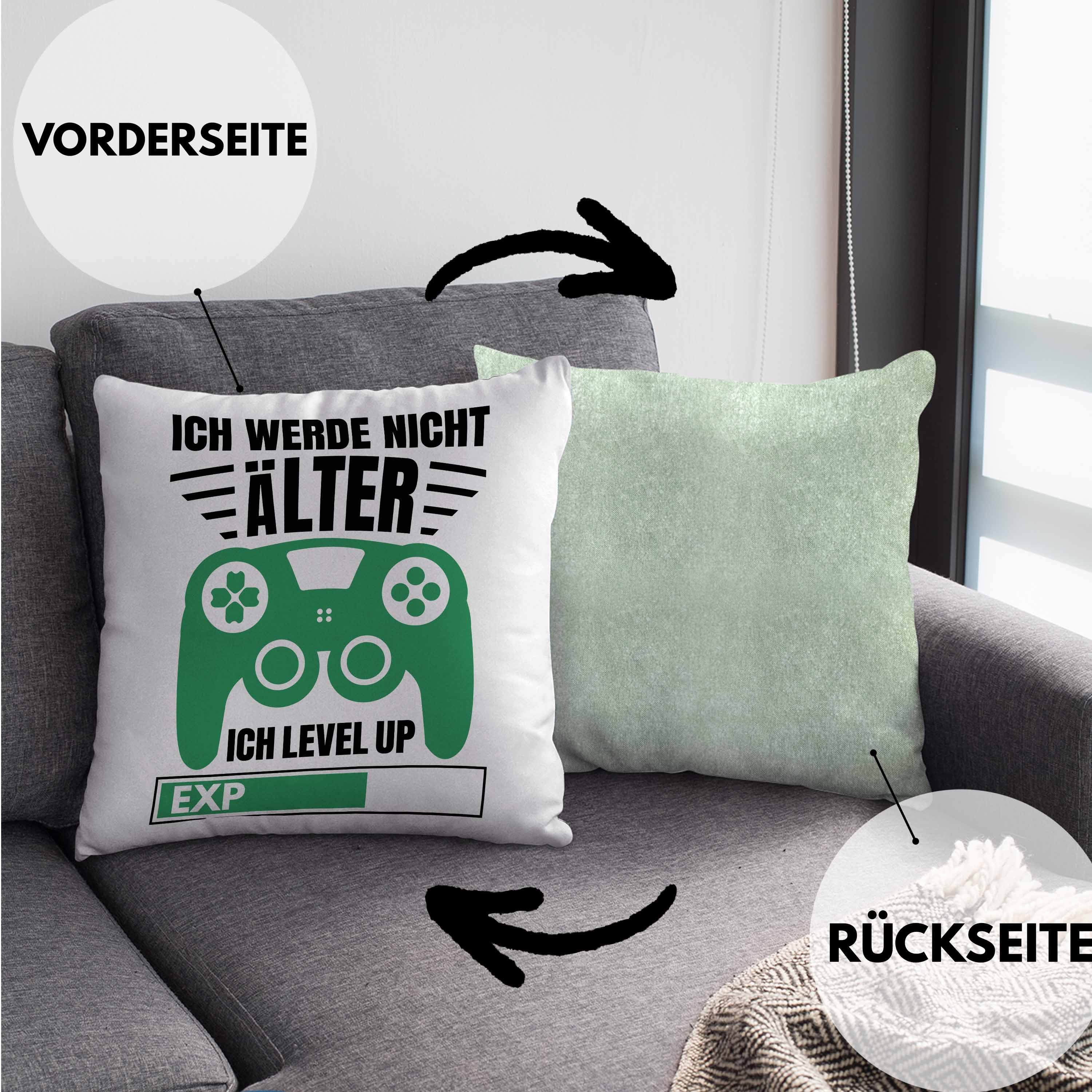 Der Will Grün Zocken Nur Nix Dekokissen Geschenk Trendation 40x40 Gaming Trendation Zocker Geburtstag Tut Lustiger Spruch Dekokissen Füllung Kissen Der Gamer Geschenkidee mit -