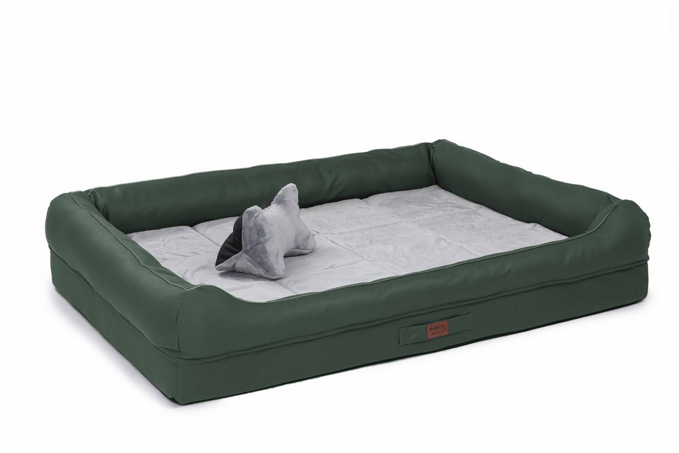 Thumbnail - RAIKOU Hundematte Hundebett mit Abnehmbarem Kissen, Schlafplatz Hundesofa Tierbedarf, 100% Polyester, gepolstertes wasch...