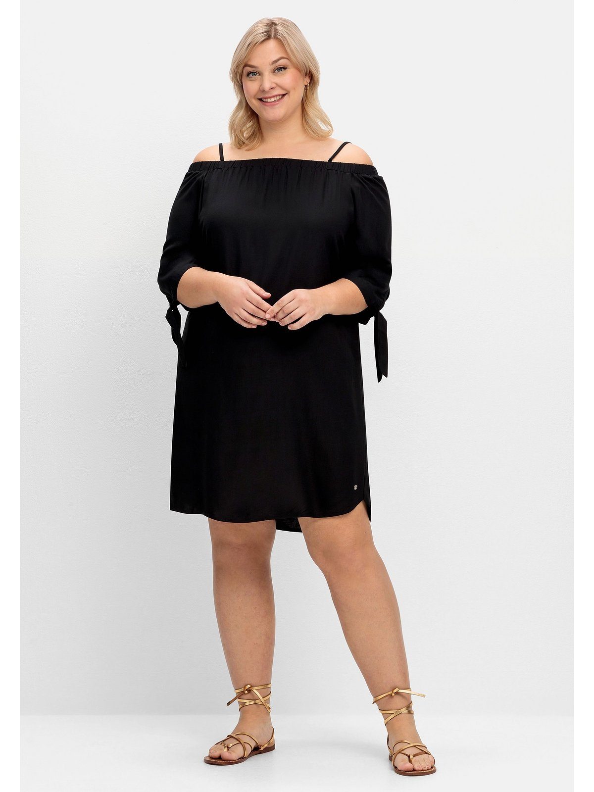 Sheego Strandkleid Große Größen im Carmen-Look günstig online kaufen