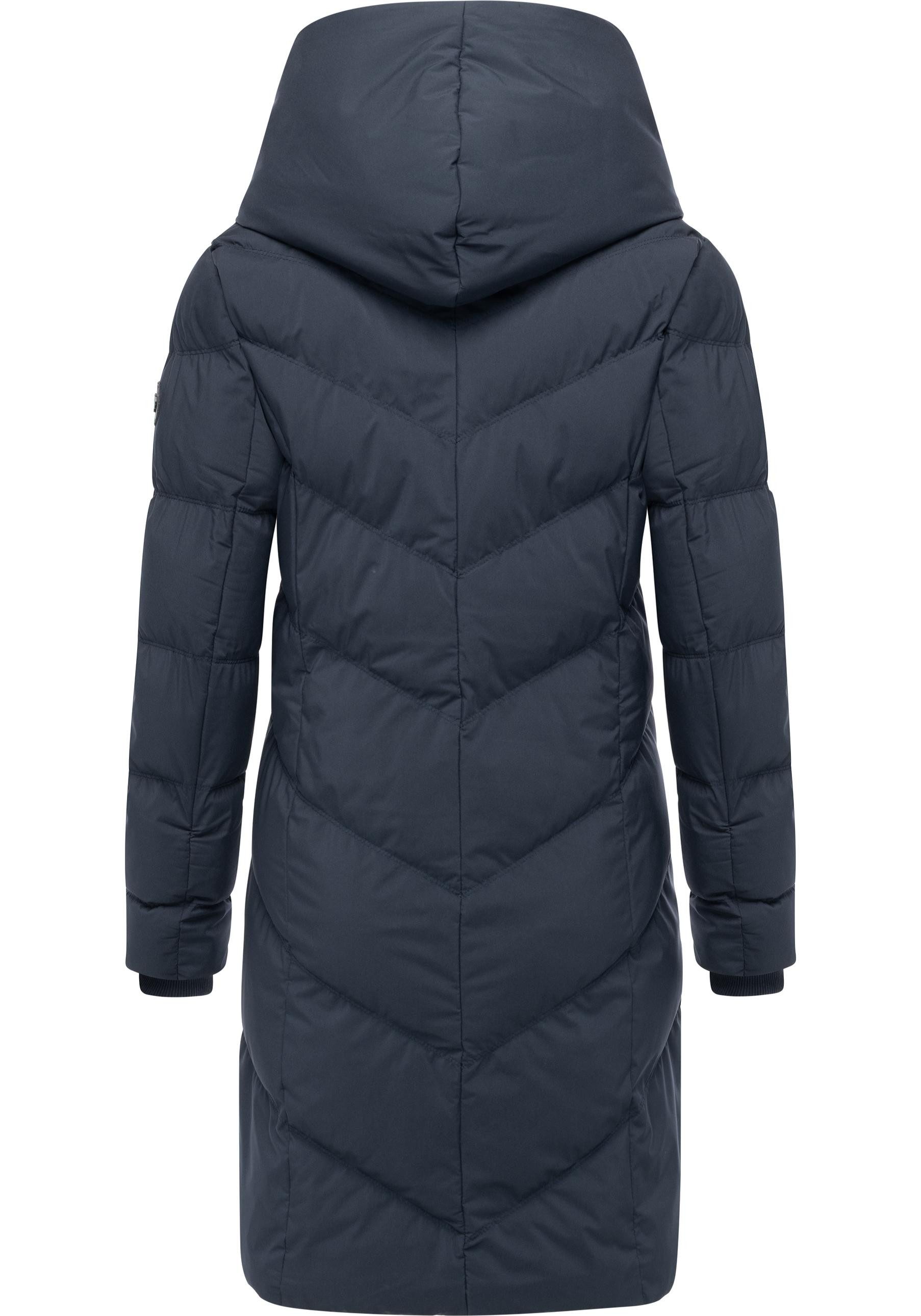 Ragwear Steppmantel Natalka Soft YOUMODO Warmer Wintermantel mit hohem Kragen und Kapuze