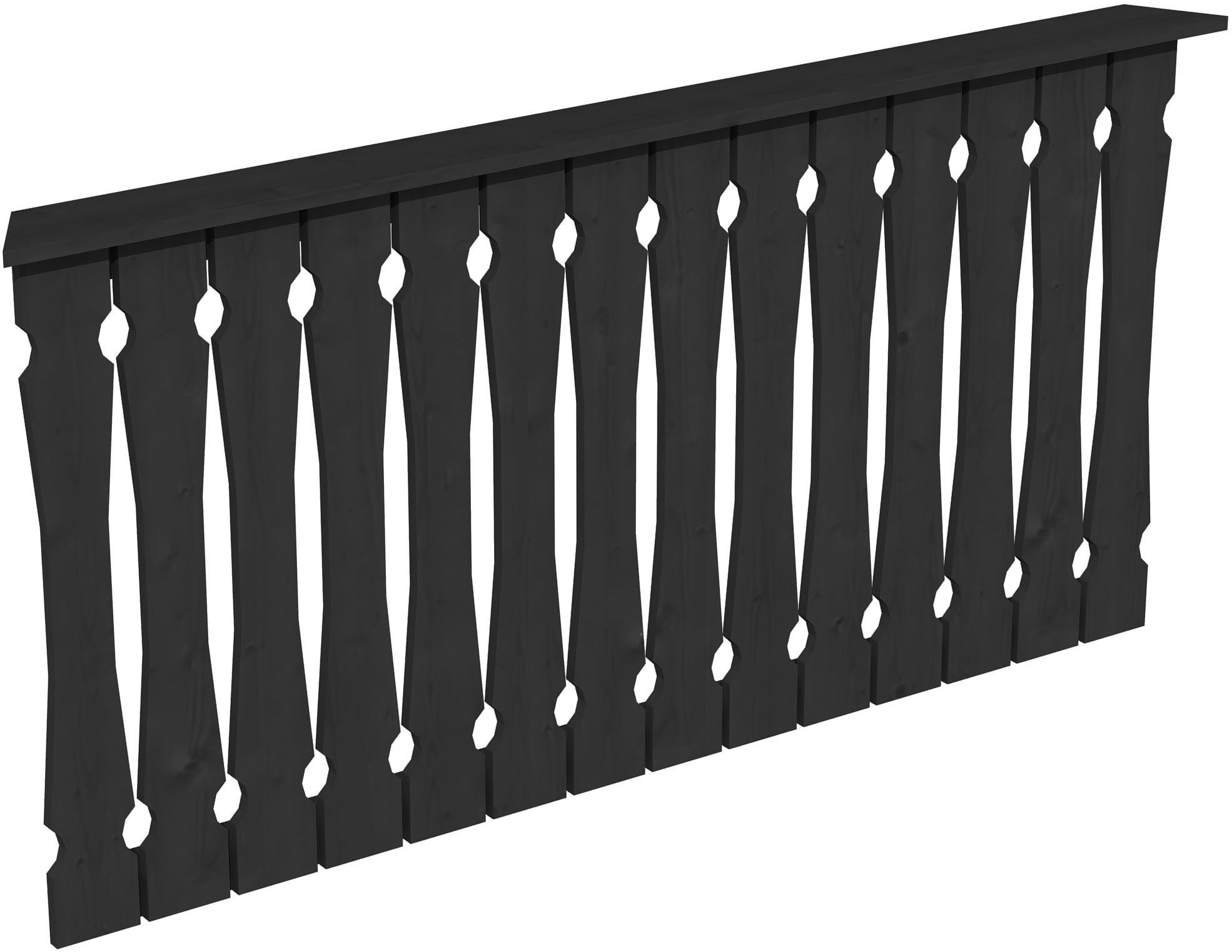 Skanholz Brüstungsgeländer Balkonschalung, 180 cm Länge, 96 cm Höhe