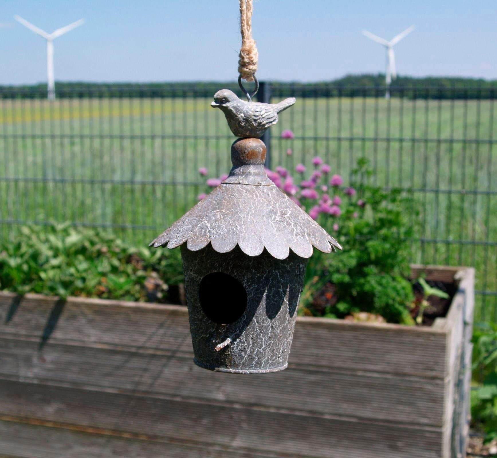 Ambiente Haus Vogelhaus, aus zum Metall - geeignet rund hängen Outdoor