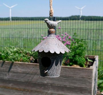 Ambiente Haus Vogelhaus, zum hängen aus Metall - rund Outdoor geeignet