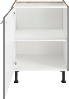 OPTIFIT Unterschrank Bern 60 cm breit, mit 1 Tür mit höhenverstellbaren Füßen, mit Metallgriff