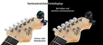 Classic Cantabile Stimmgerät T-36 Mini-Multi-Color Clip Tuner, (inkl. Knopfbatterie, 2-tlg), mit 5 Stimmmodi - geeignet für Gitarre, Bass, Ukulele & Violine