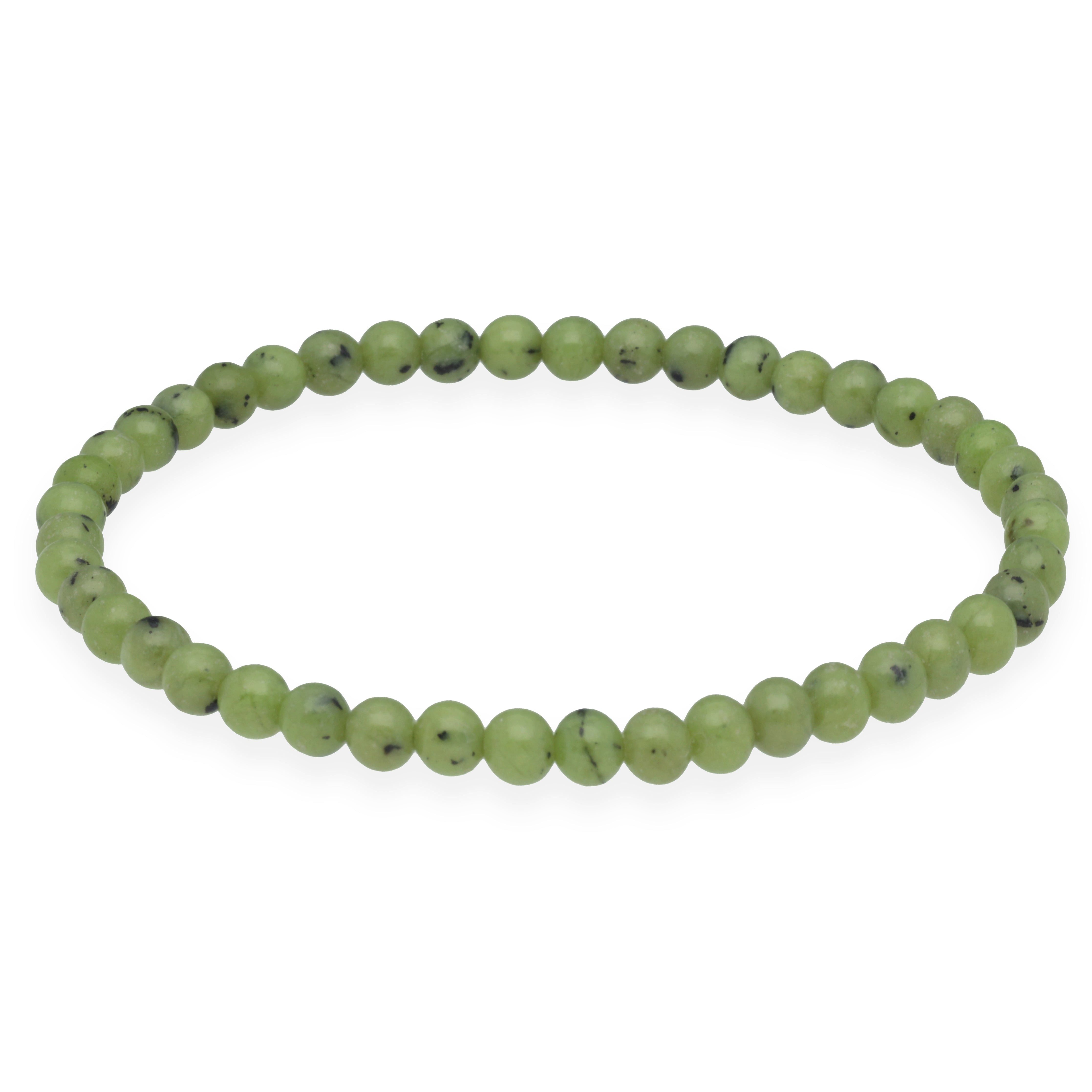 Lebensquelle Plus Armband Nephrit (Jade) Mini-Kugelarmband, 4 mm