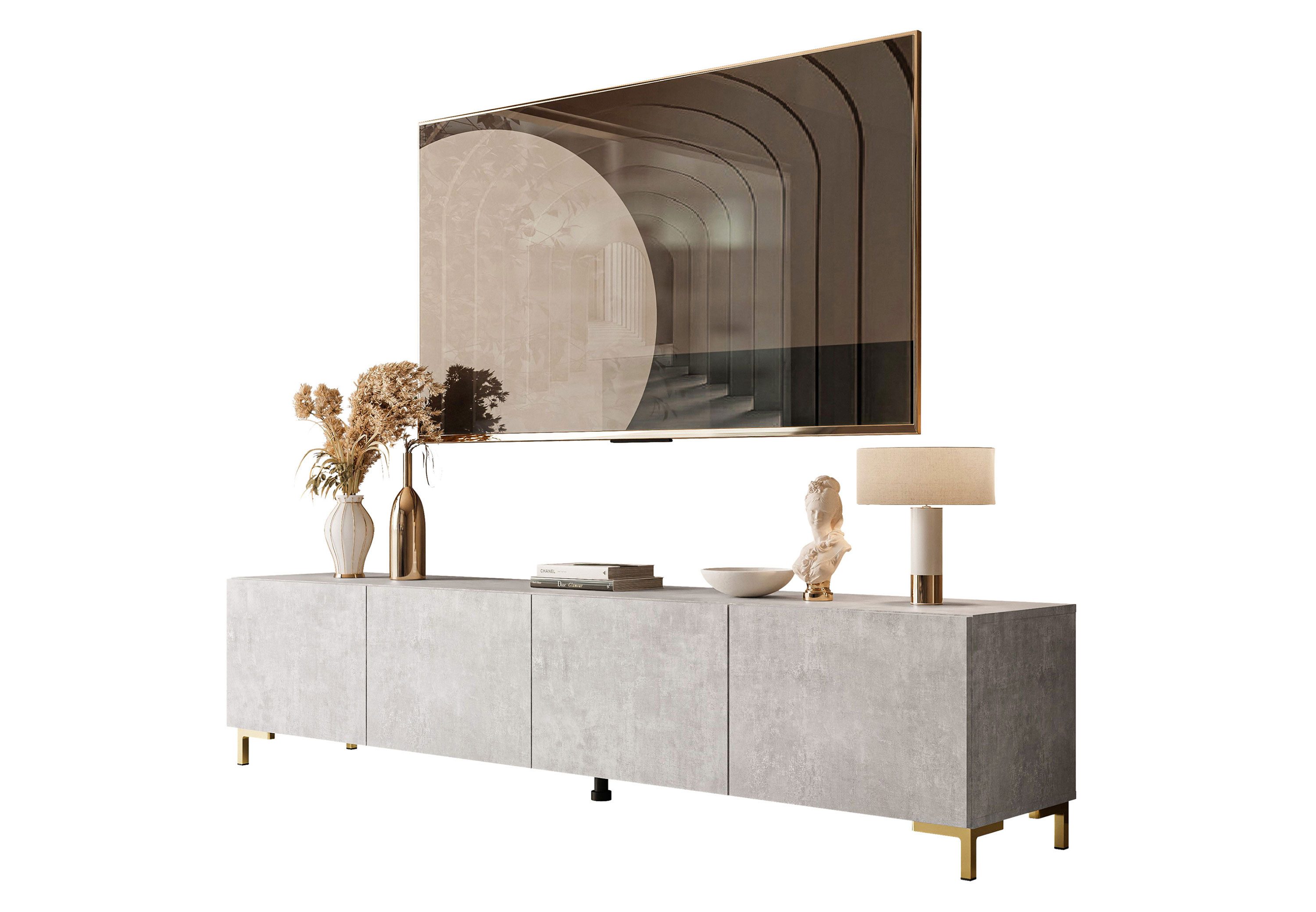 Lookway Lowboard COLGANTE BETON 200 TV-Schrank mit Beinen