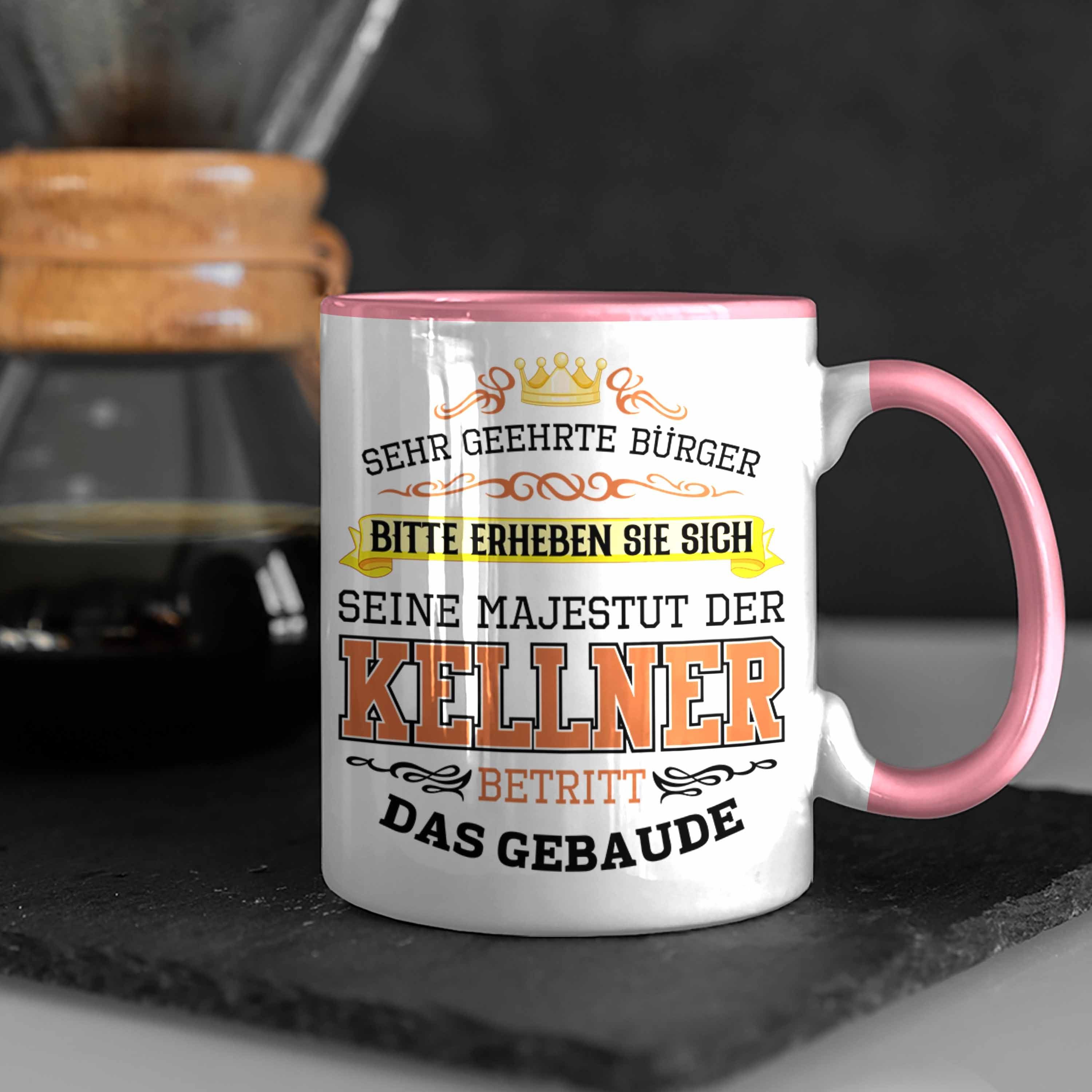 Trendation Tasse Tasse - für Trendation Geschenk Kellner Rosa Gastro Kellner Geschenkidee Geschenke