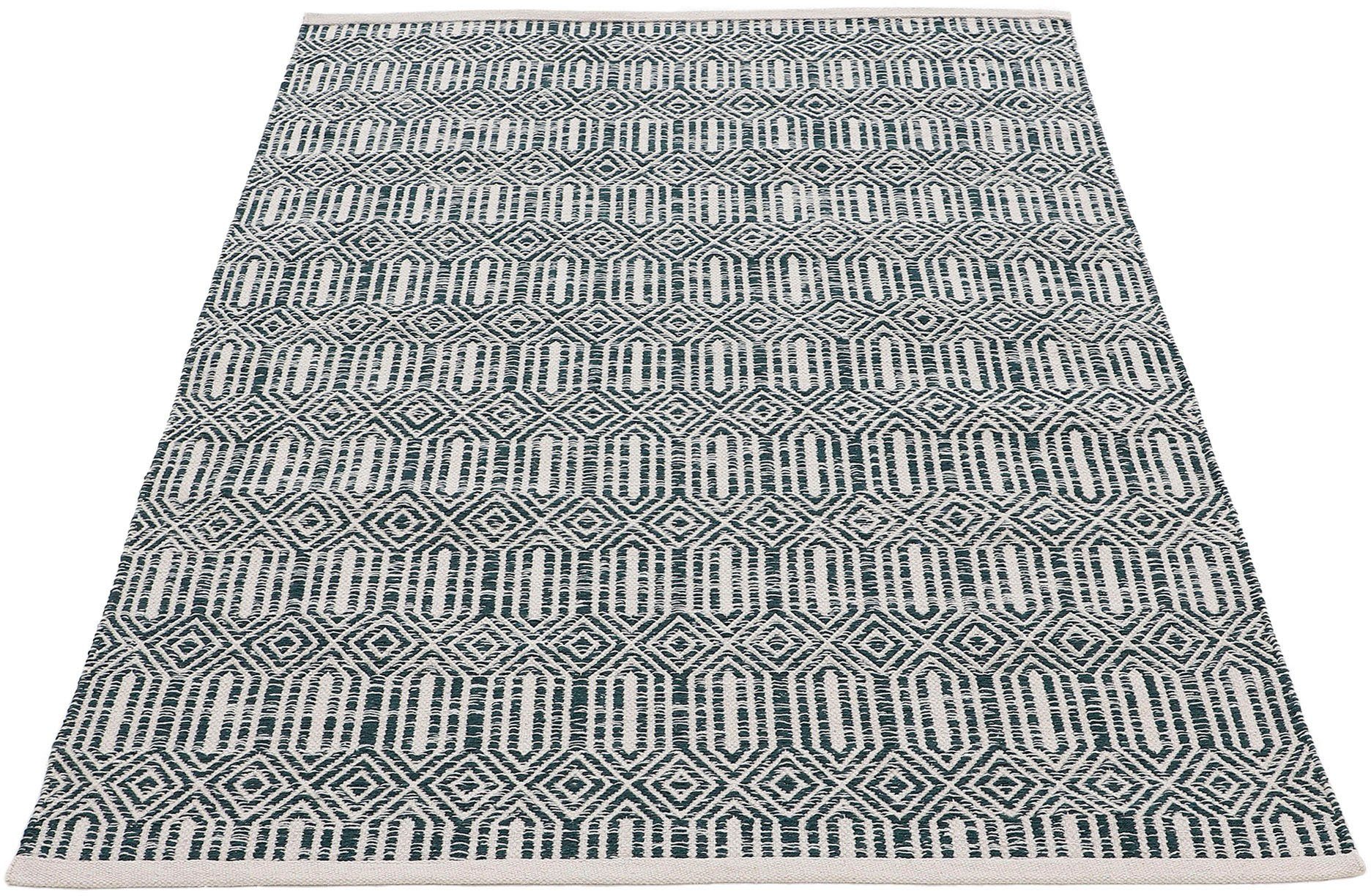 carpetfine Teppich Kelim Oregan, rechteckig, Höhe: 5 mm, Wendeteppich aus reiner Baumwolle, Wohnzimmer