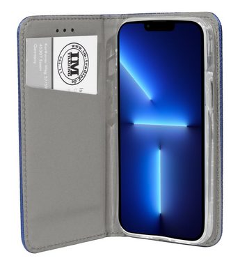 COFI 1453 Handyhülle Smart Magnet Hülle kompatibel mit Samsung Galaxy M14 5G Blau