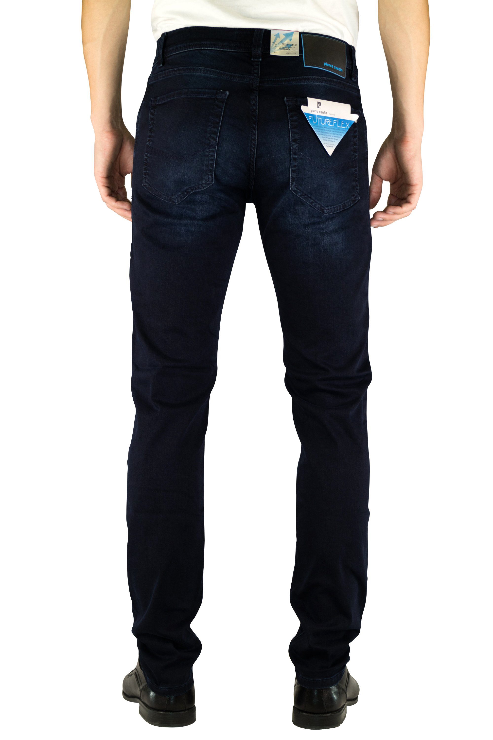 blue washed 5-Pocket-Jeans 3451 used vintage Cardin LYON Pierre PIERRE dark CARDIN sun FUTUREFLEX