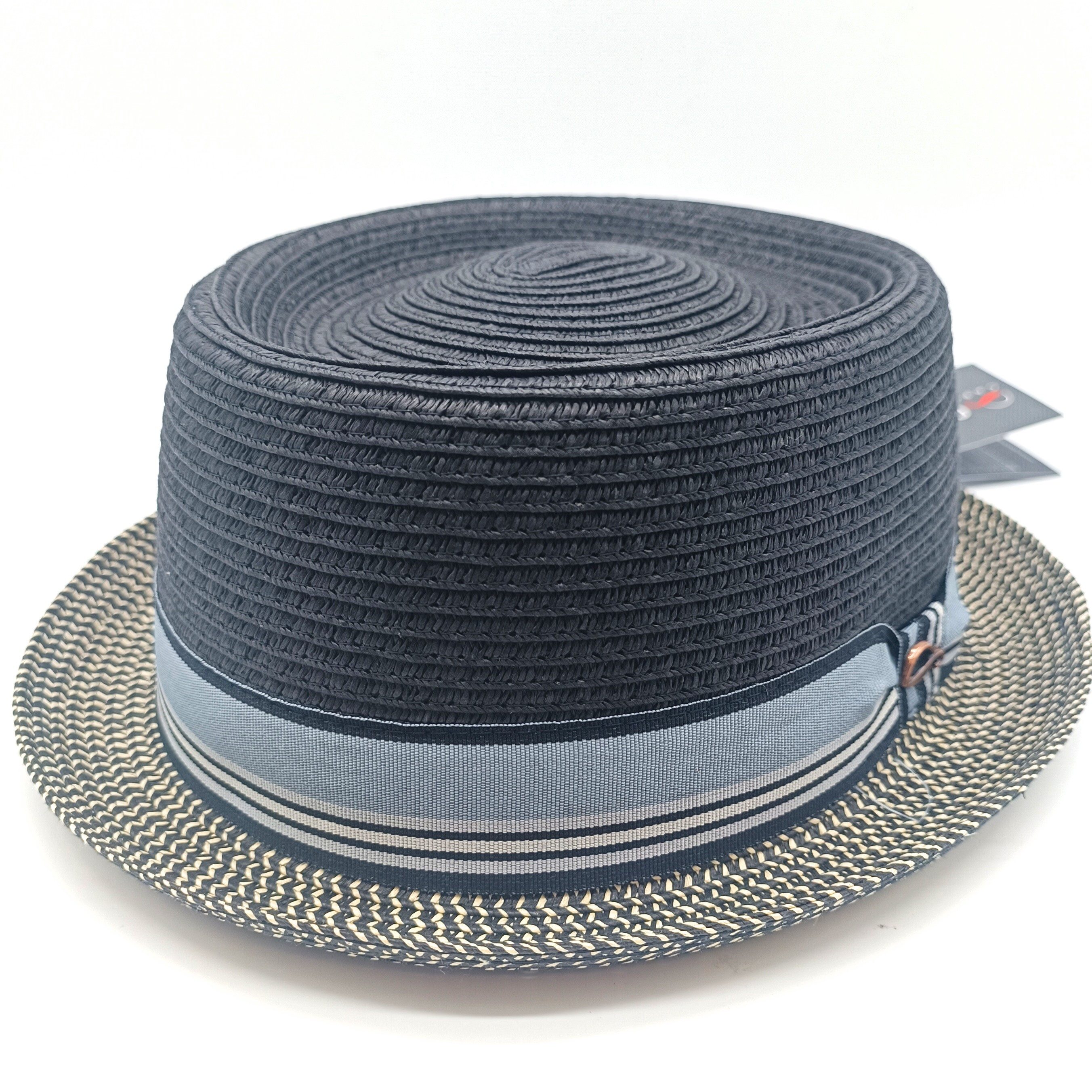 Göttmann Strohhut Strohhut PorkPie 19 schwarz