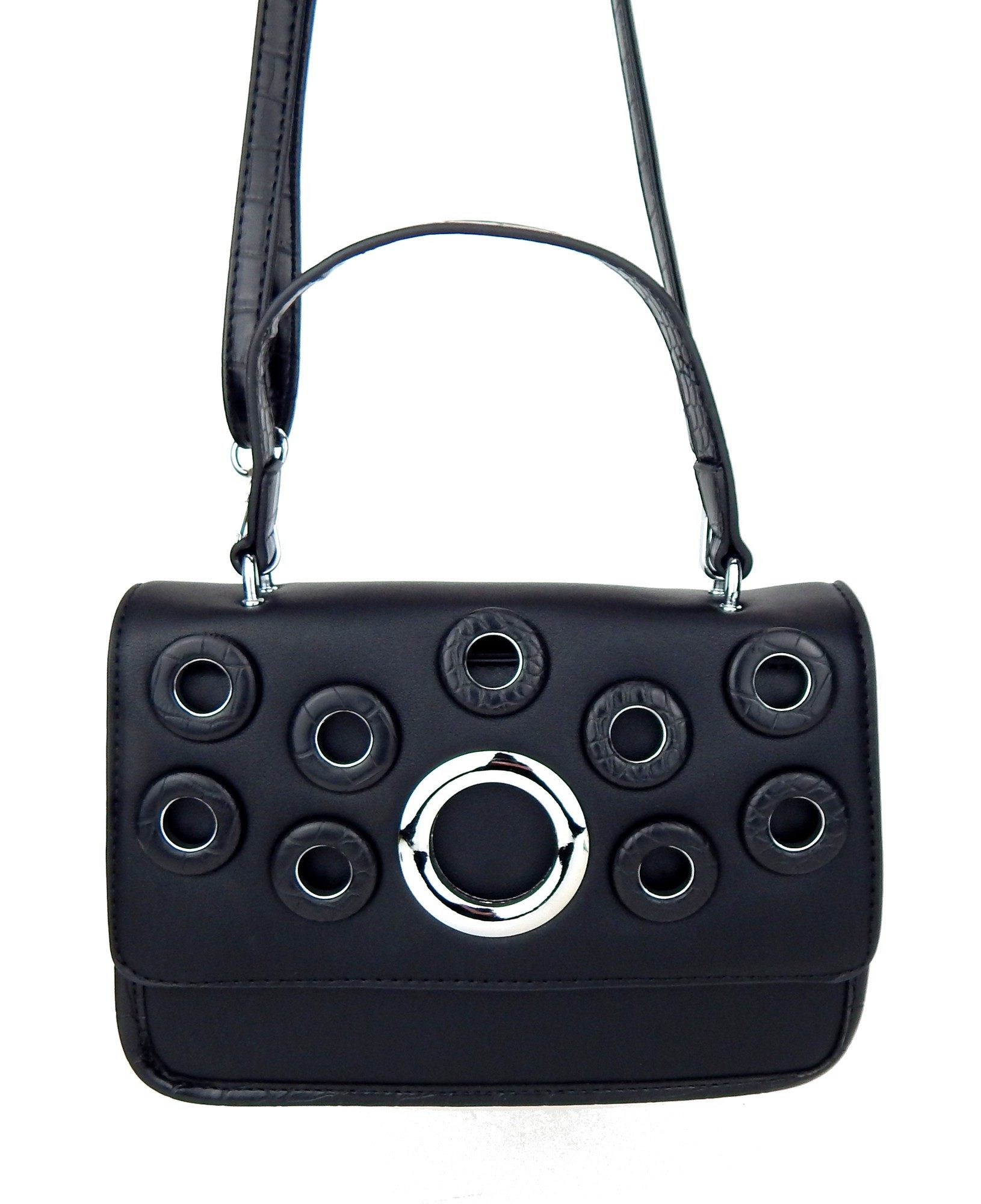 Ella Jonte Handtasche, Kunstleder mit Kroko-Prägung – Schultertasche & Crossbody Bag