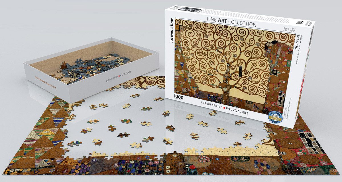 Puzzle 1000 Teile Puzzle - Puzzle - Gustav Klimt - Der Baum des Lebens, Puzzleteile