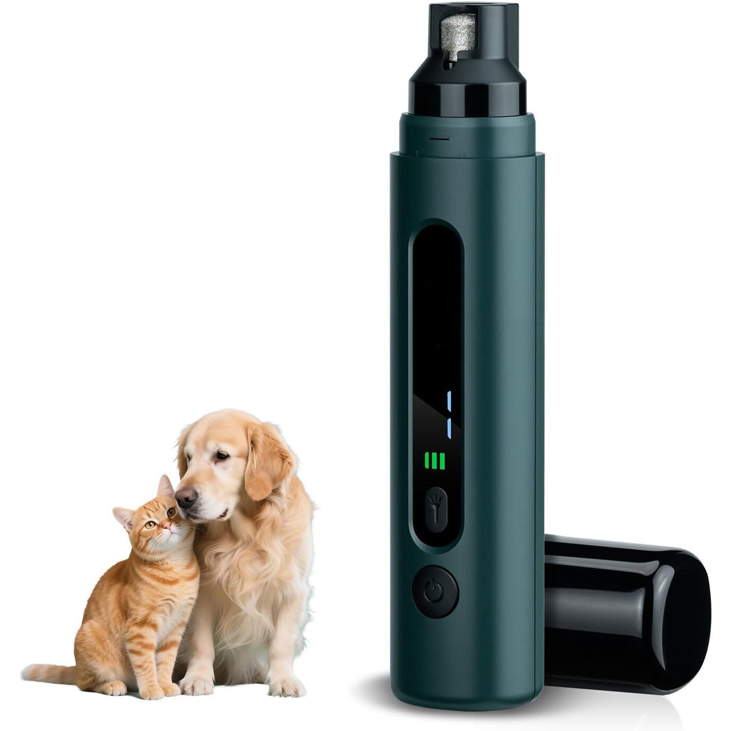 TUWENA Hundeschermaschine Profi Krallenschleifer für Hunde, Pfotentrimmer für Hunde 5-Gang, Geräuscharmer Krallenschleifer mit LED, für Hunde, Katzen & Kleintiere