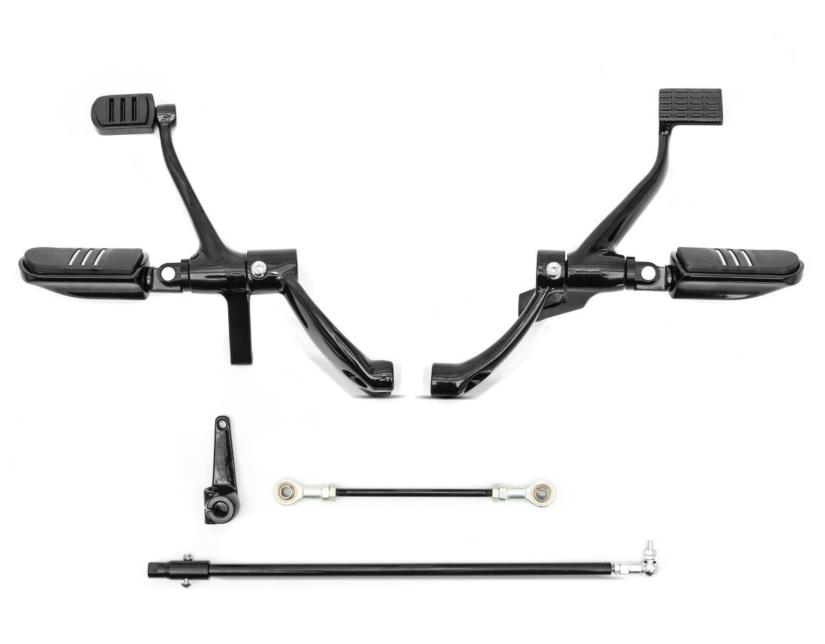 Craftride Halter Vorverlegte Fussrastenanlage für Harley Davidson Sportster 883 Iron 14