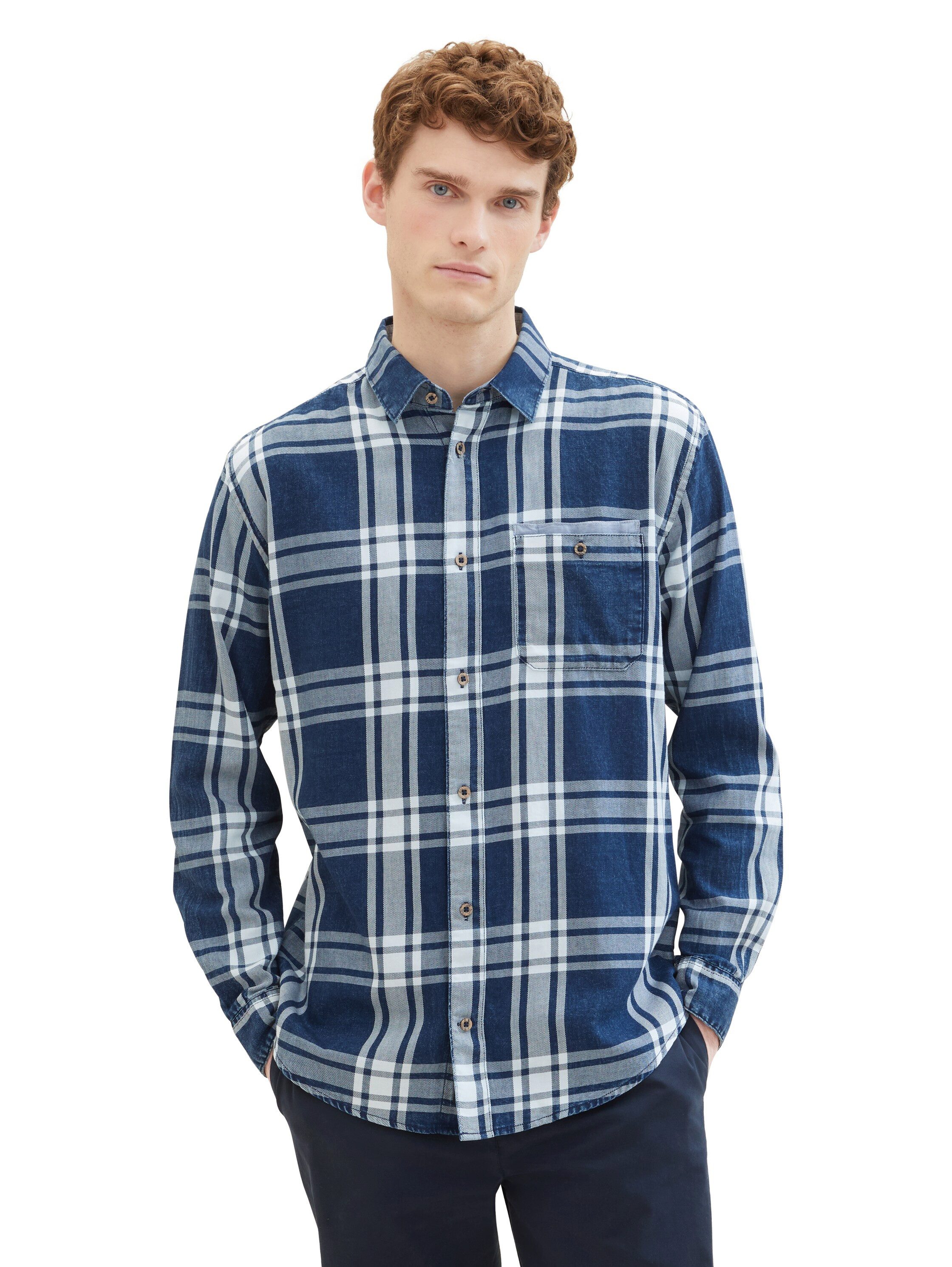 TOM TAILOR Langarmhemd mit Karomuster günstig online kaufen
