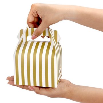 Belle Vous Geschenkbox Alternative Title: Weiße Goldgeschenkboxen 36 Stück 16x11,5x9cm, White Gold Gift Boxes 36pcs 16x11.5x9cm